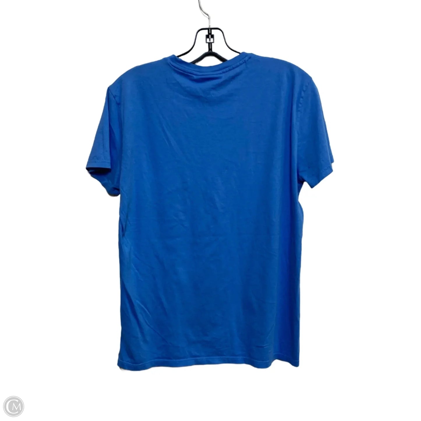 Athletic Top Short Sleeve By Lacoste In Blue, Size: M