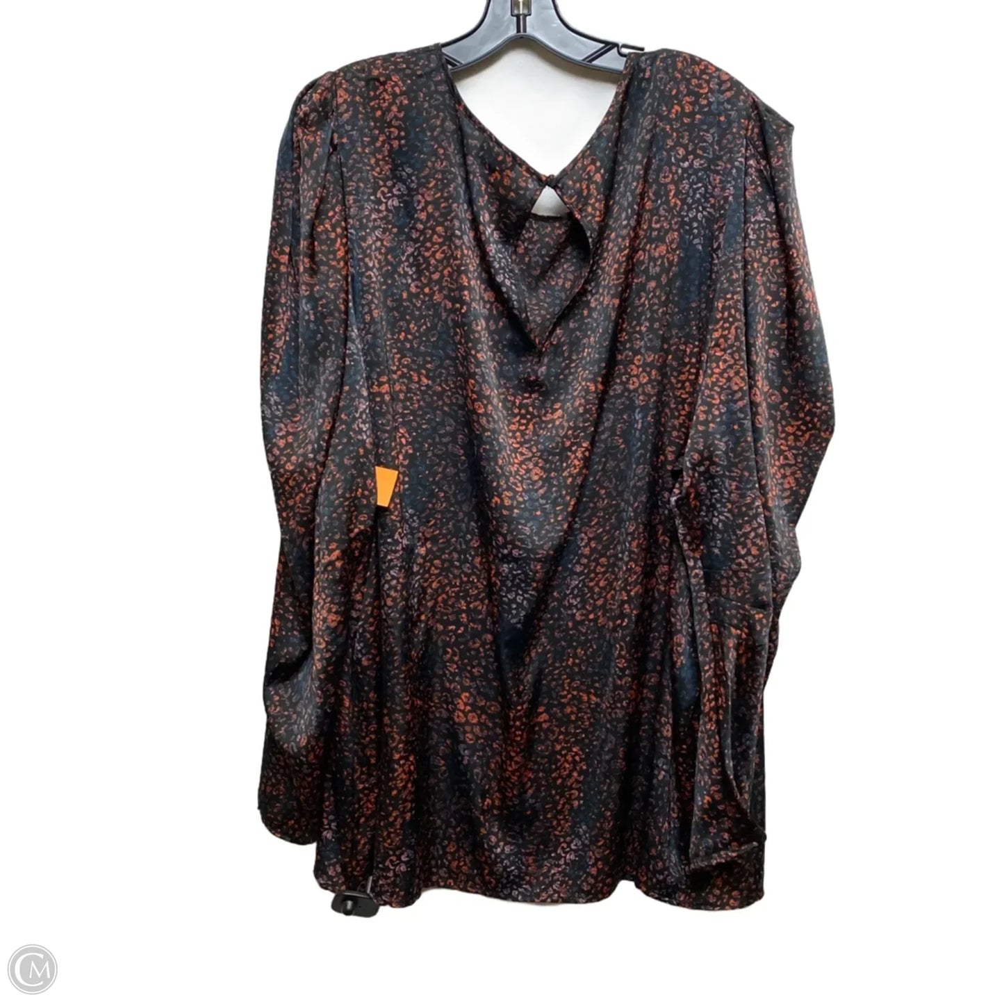 Blouse Long Sleeve By Torrid In Black & Pink, Size: 4x