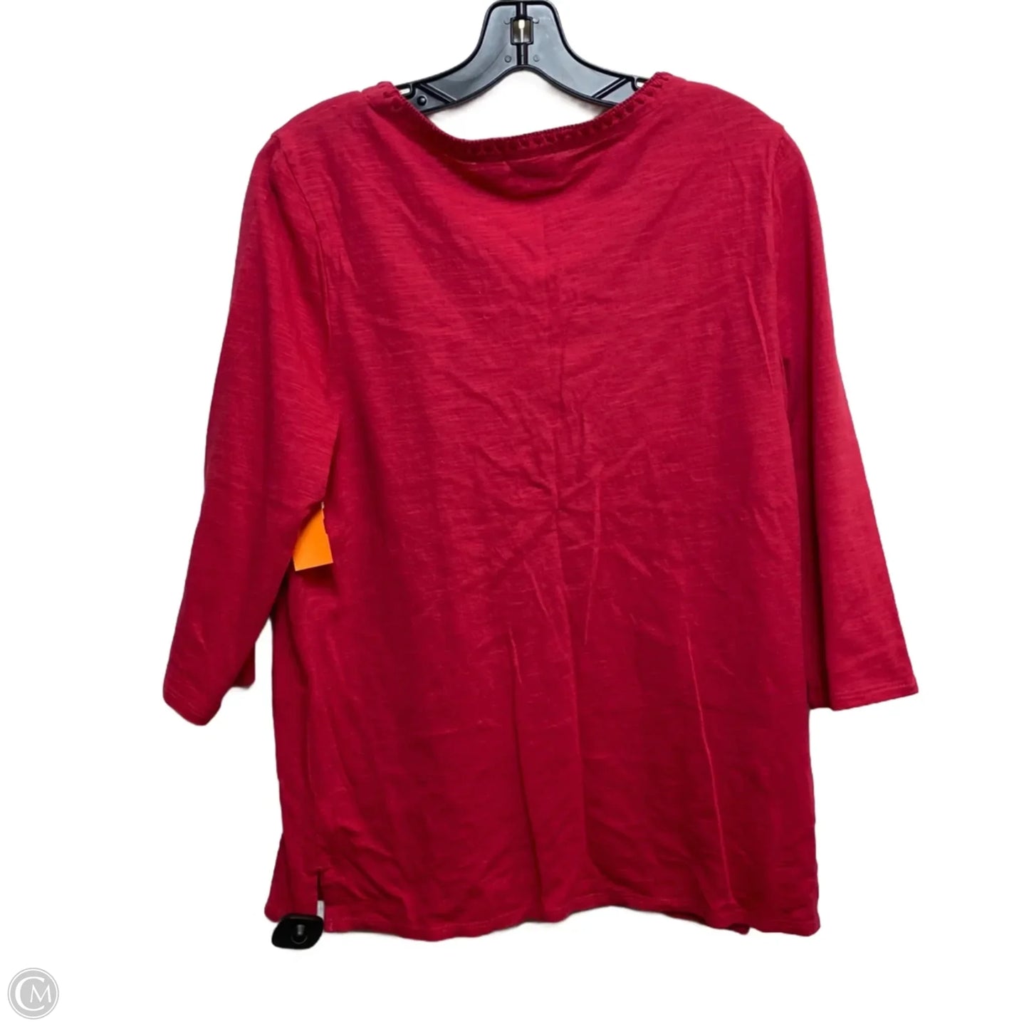 Top 3/4 Sleeve By Chicos In Pink, Size: M