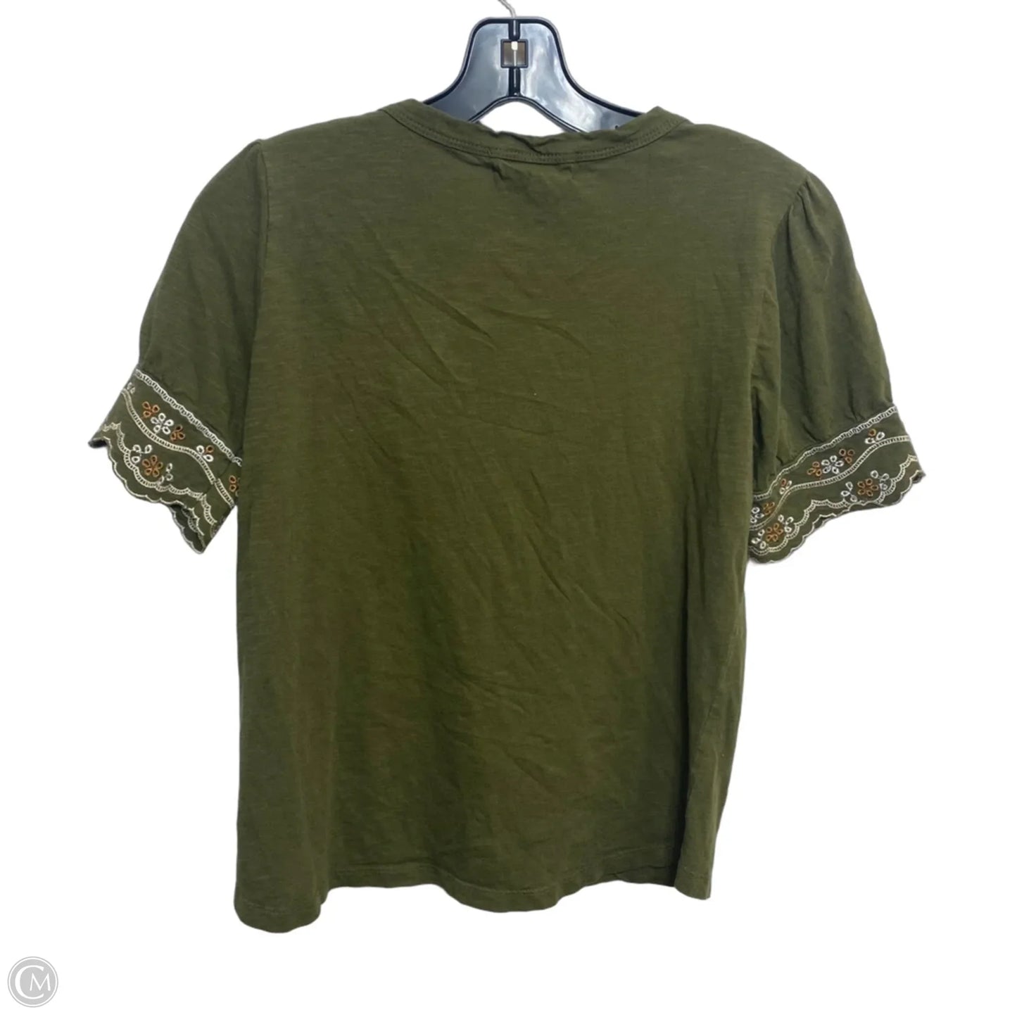 Top Short Sleeve By Anthropologie In Green, Size: S
