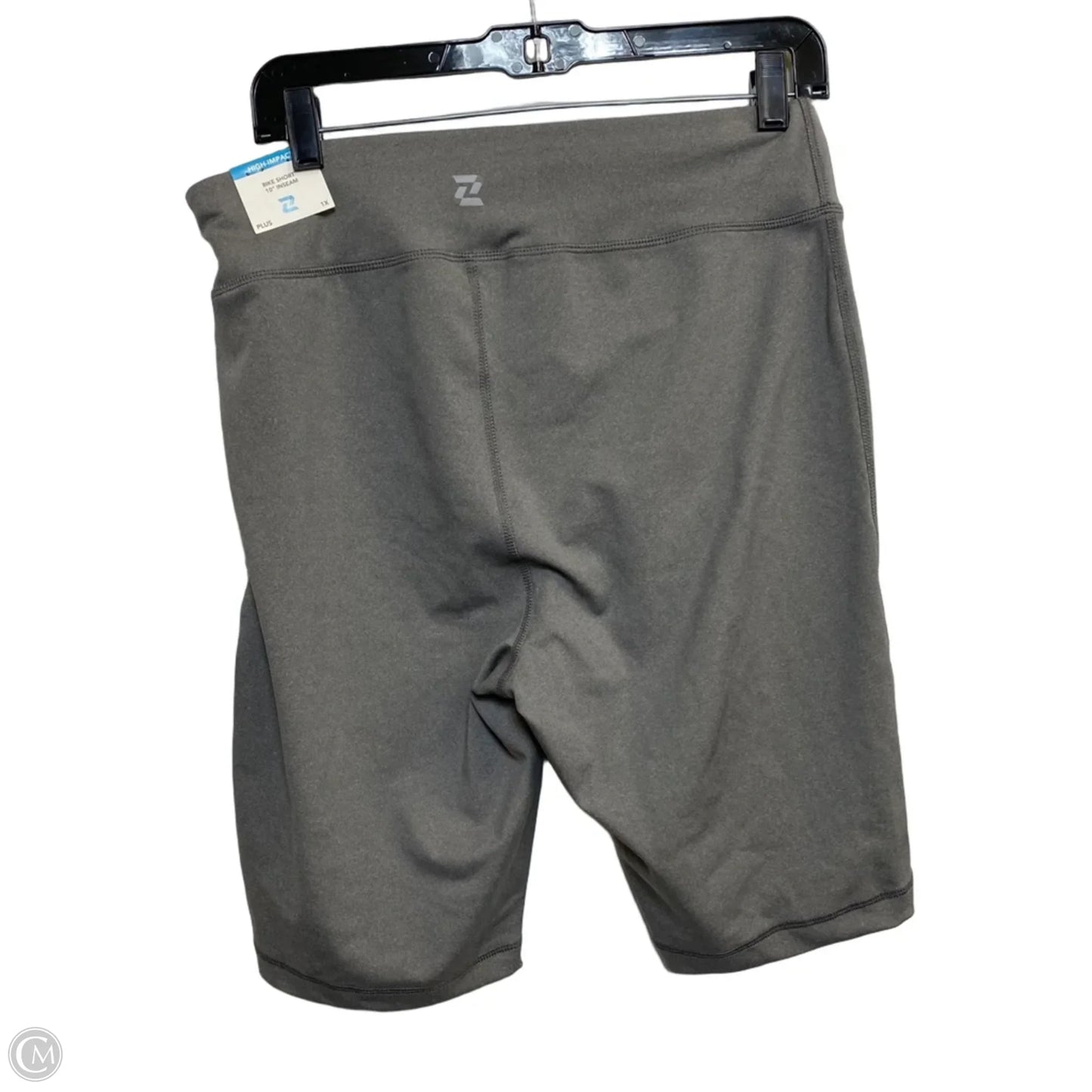 Athletic Shorts By Zelos In Grey, Size: 1x