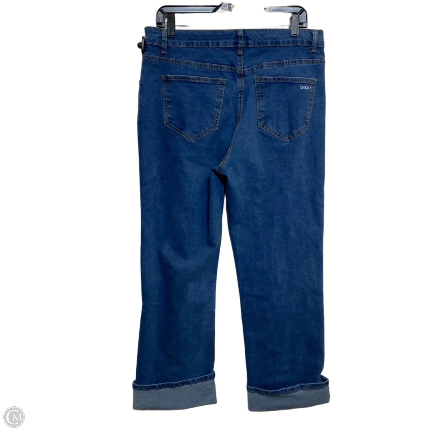 Jeans Straight By Bebe In Blue Denim, Size: 14