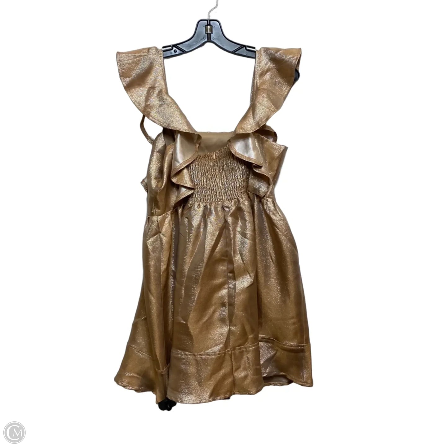 Dress Casual Short By Glam In Gold, Size: M