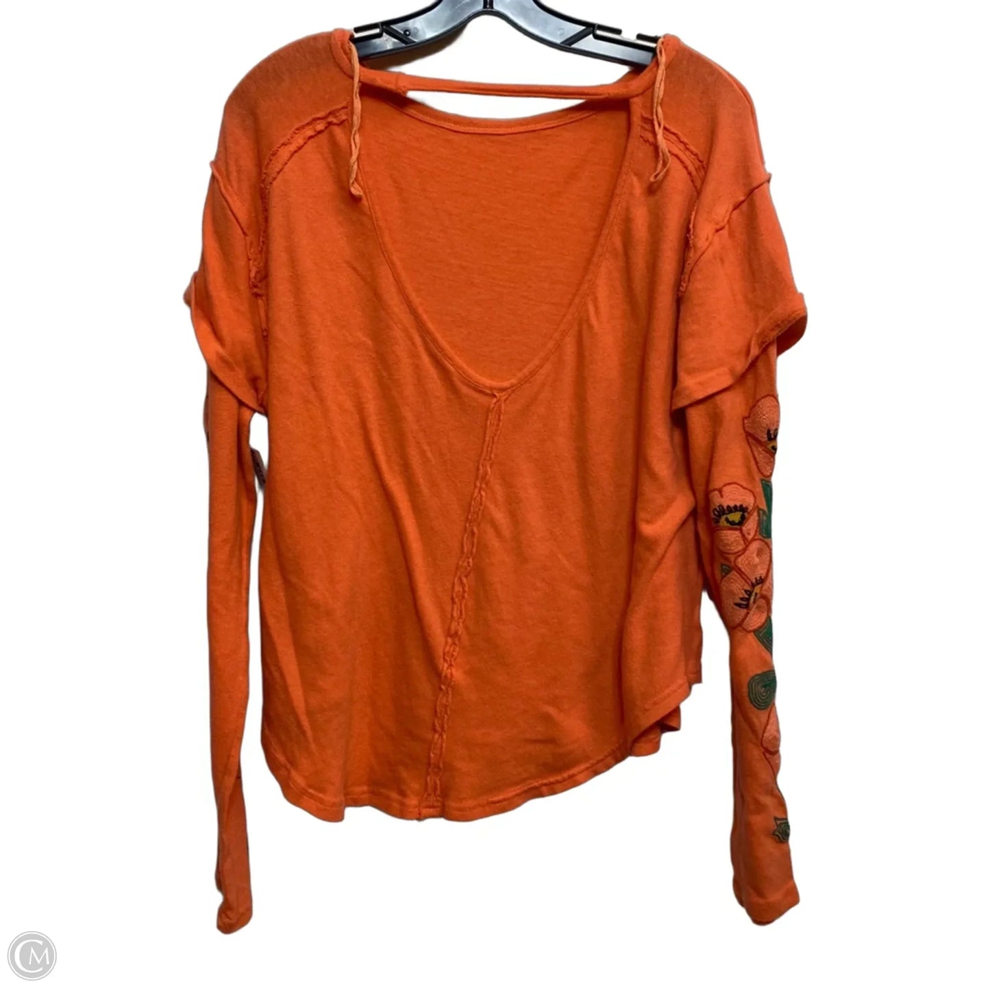Top Long Sleeve By Free People In Orange, Size: S