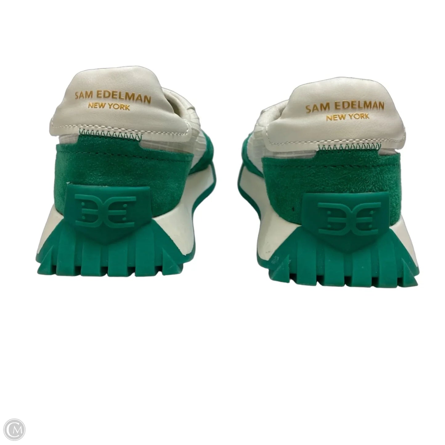 Shoes Sneakers By Sam Edelman In Green & White, Size: 8.5