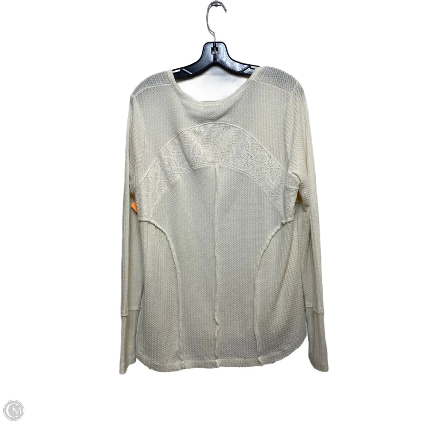 Top Long Sleeve By Knox Rose In Cream, Size: 1x