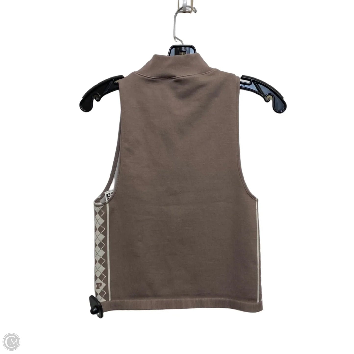 Top Sleeveless By Pink In Tan, Size: M