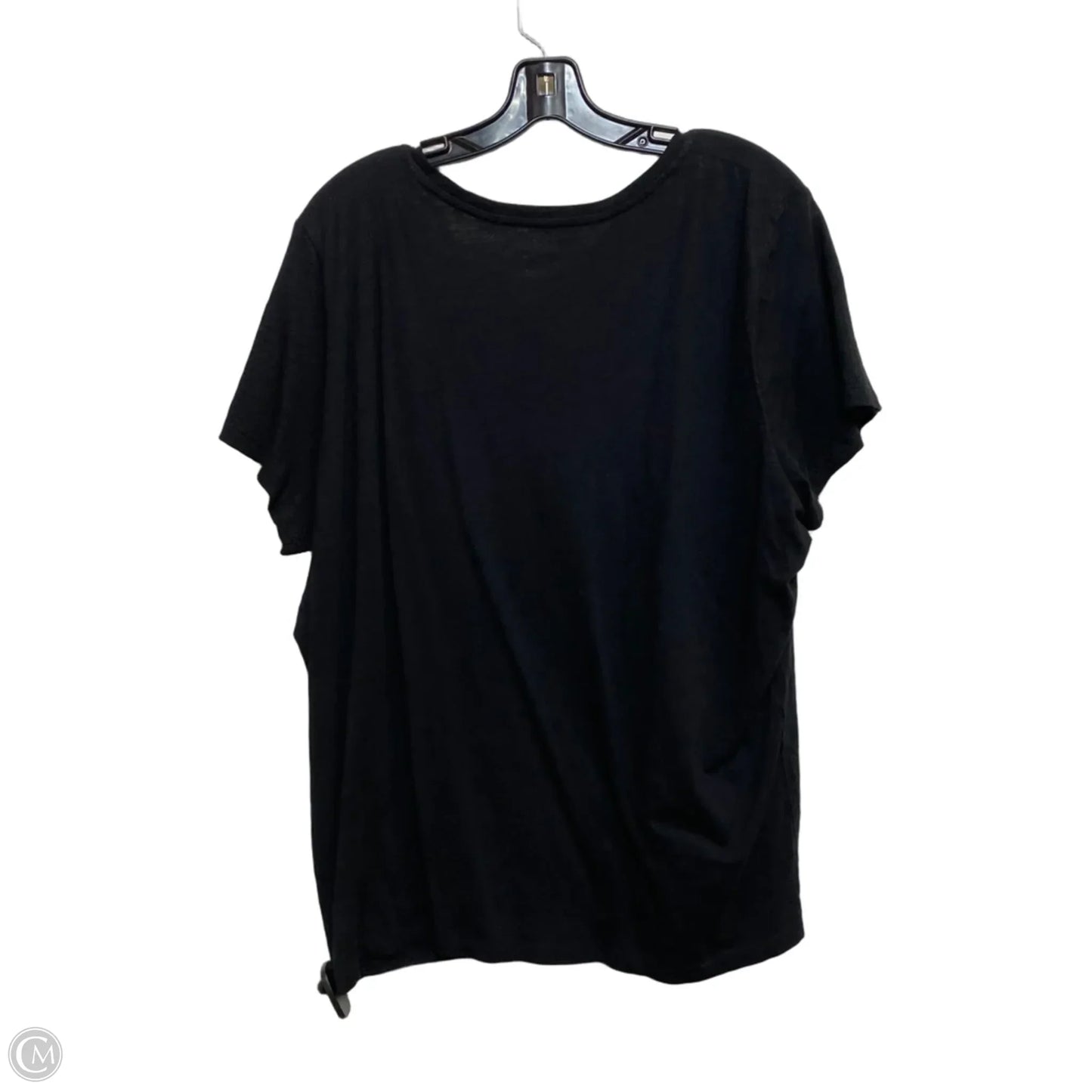 Top Short Sleeve Basic By Sonoma In Black, Size: 2x