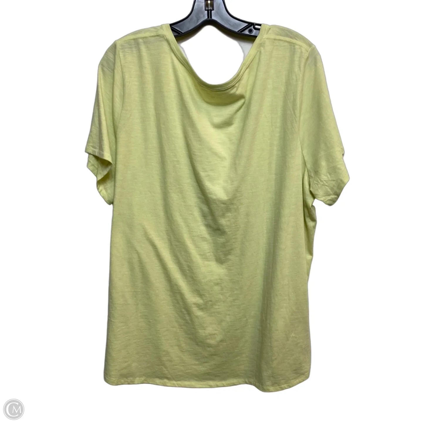 Top Short Sleeve Basic By Evri In Yellow, Size: 2x