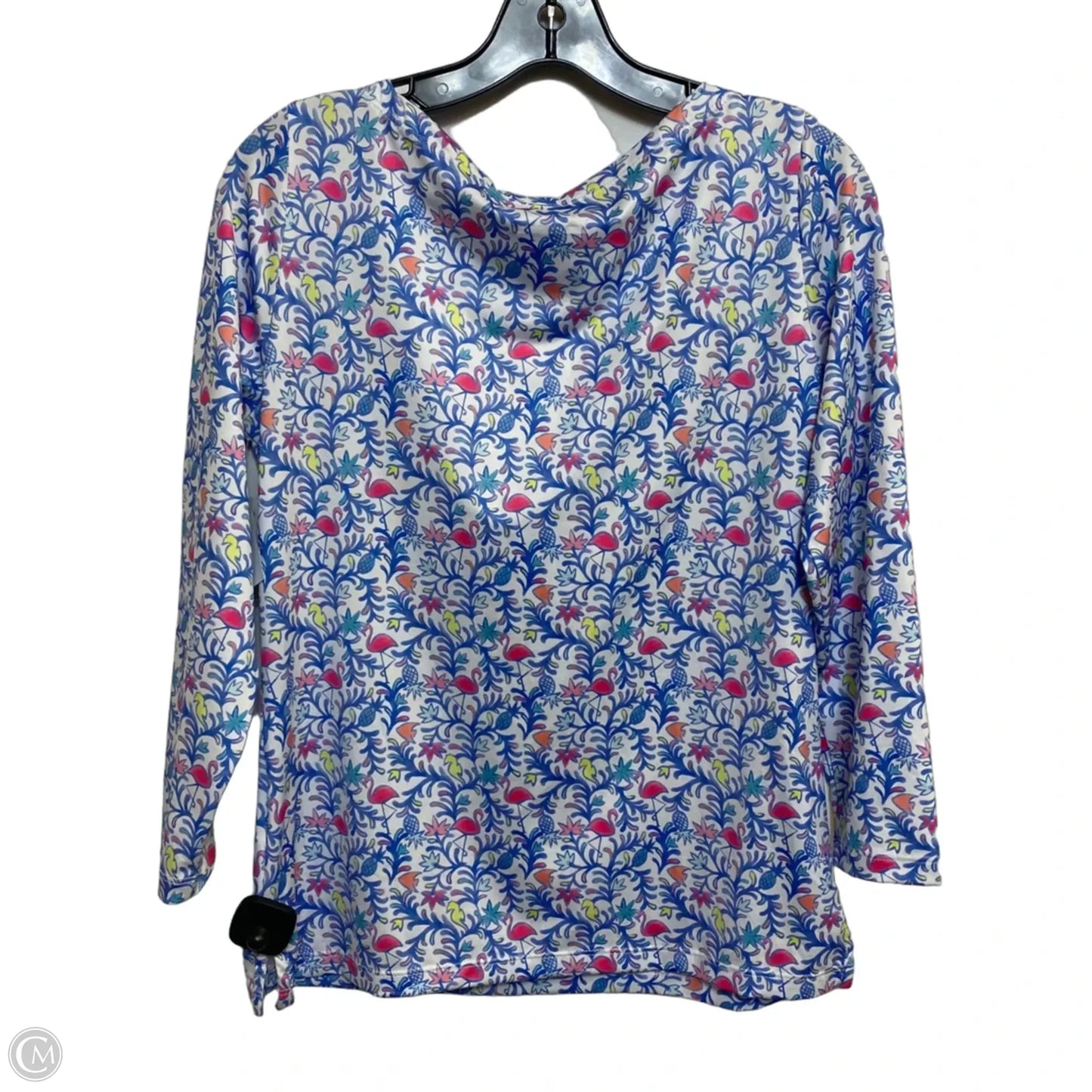 Top Long Sleeve Designer By Vineyard Vines In Blue & Pink, Size: S