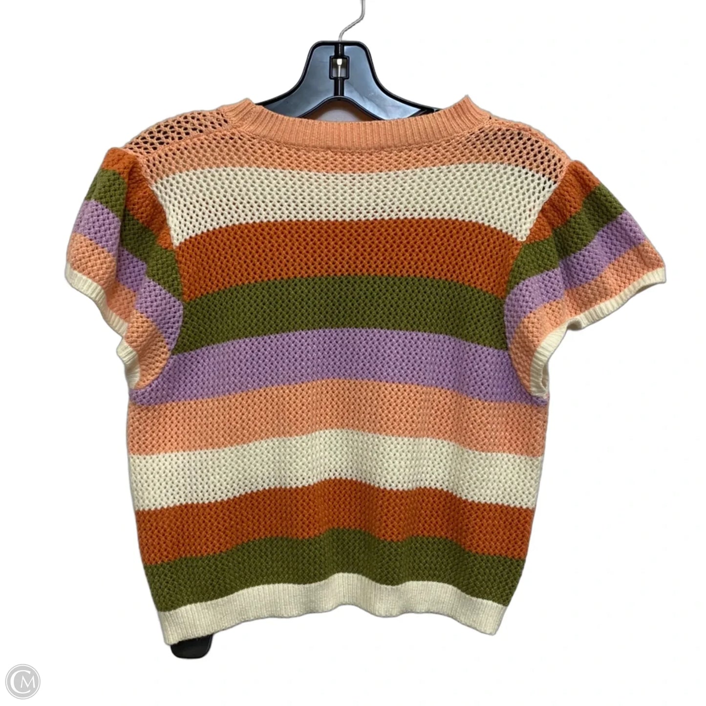 Top Short Sleeve By Thml In Green & Orange, Size: S