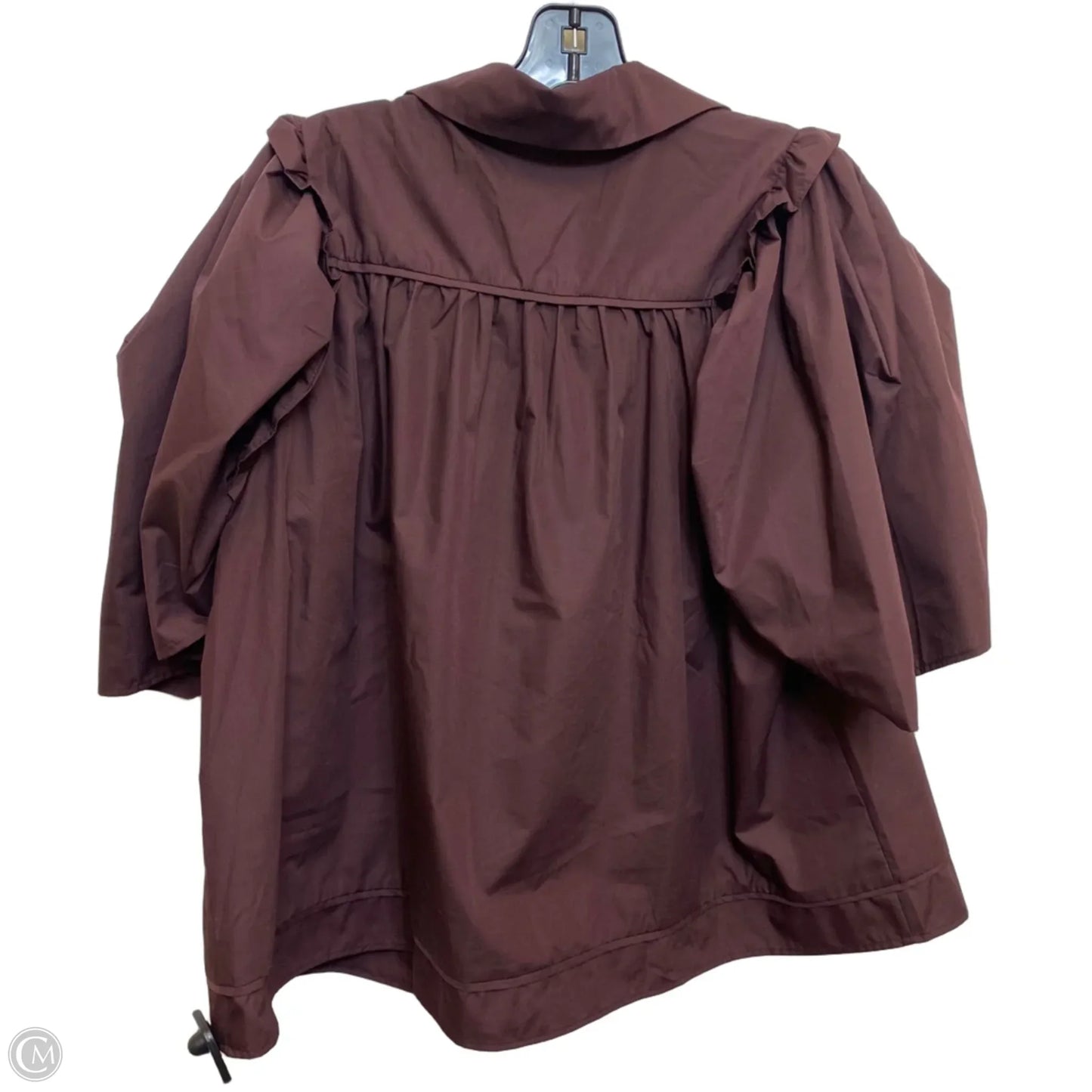 Top Short Sleeve By Entro In Brown, Size: L