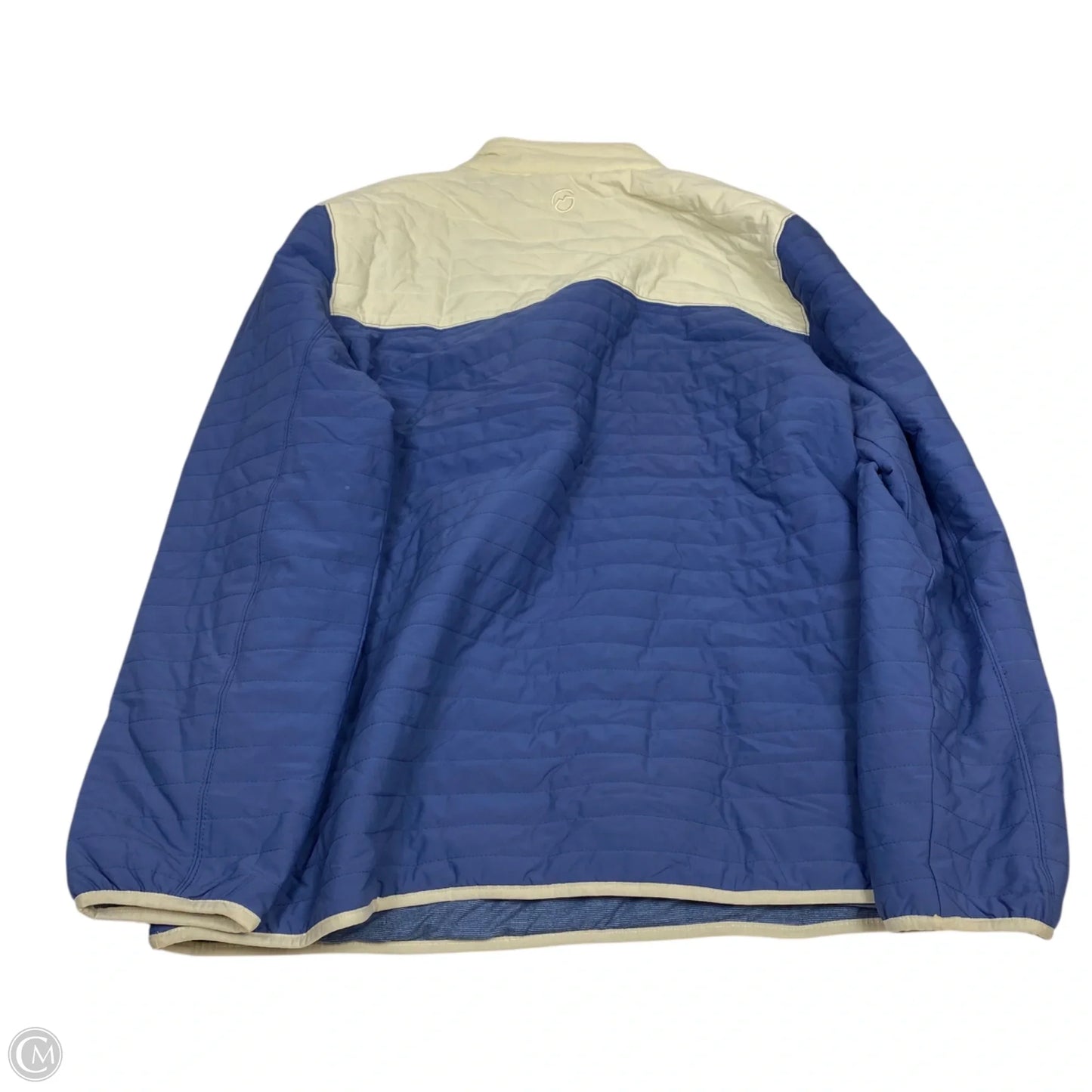 Jacket Puffer & Quilted By Magellan In Blue & Cream, Size: 2x