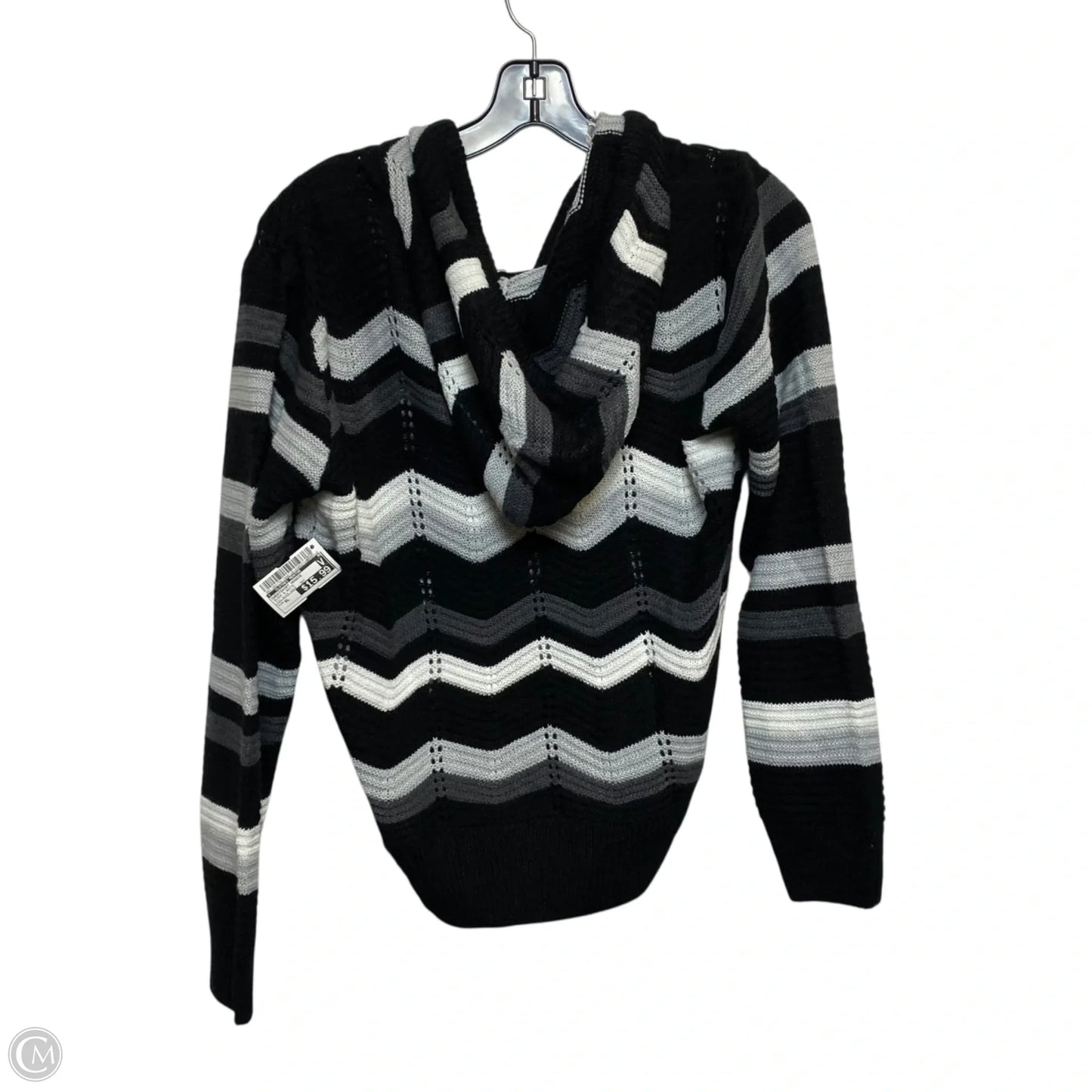 Sweatshirt Hoodie By Fct With Love In Black & White, Size: Xl