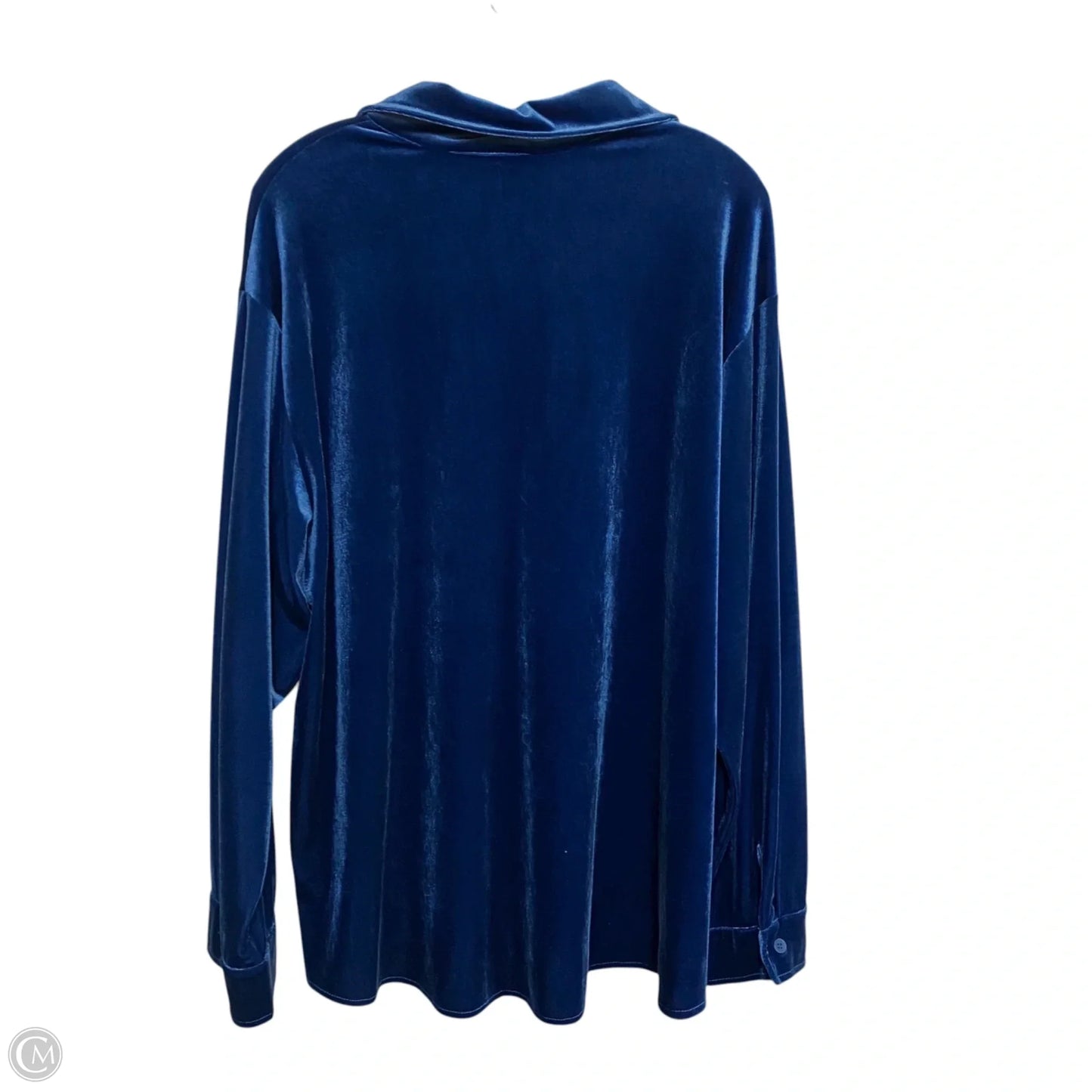 Top Long Sleeve By Clothes Mentor In Blue, Size: 3x