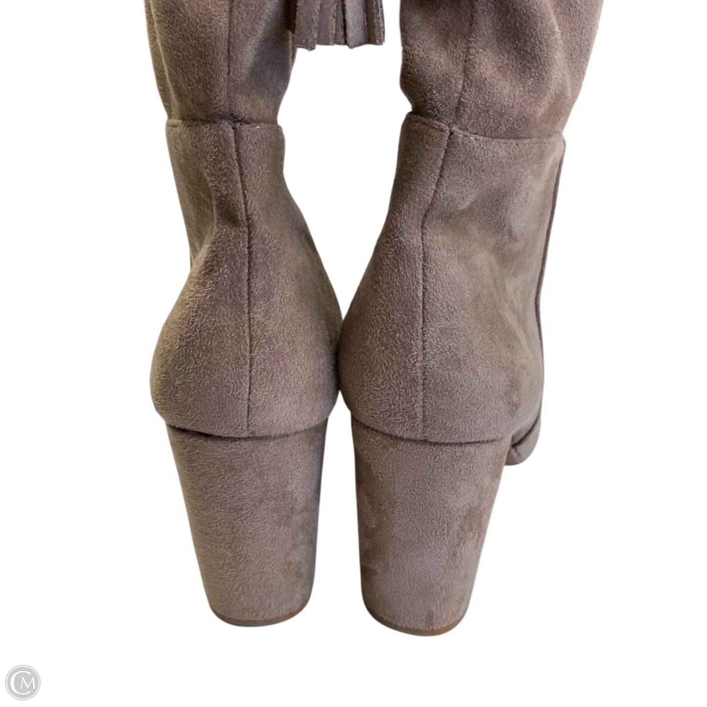 Boots Over-the-knee Heels By Qupid In Taupe, Size: 8