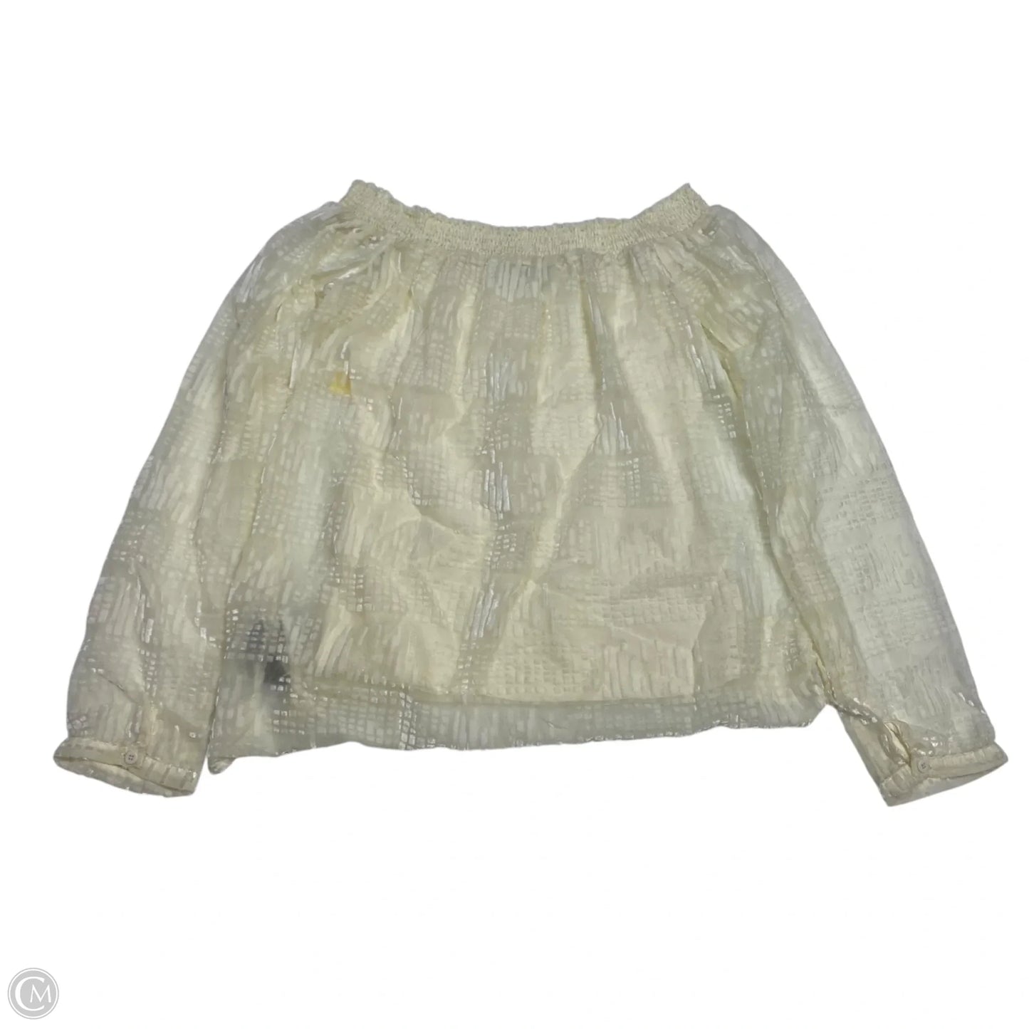 Top Long Sleeve By Bailey 44 In Cream, Size: S