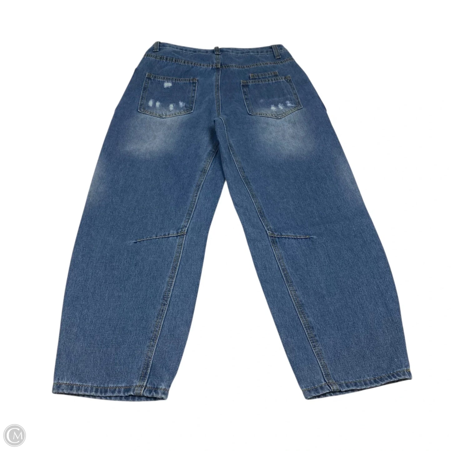 Jeans Wide Leg By Shein In Blue Denim, Size: Xsp