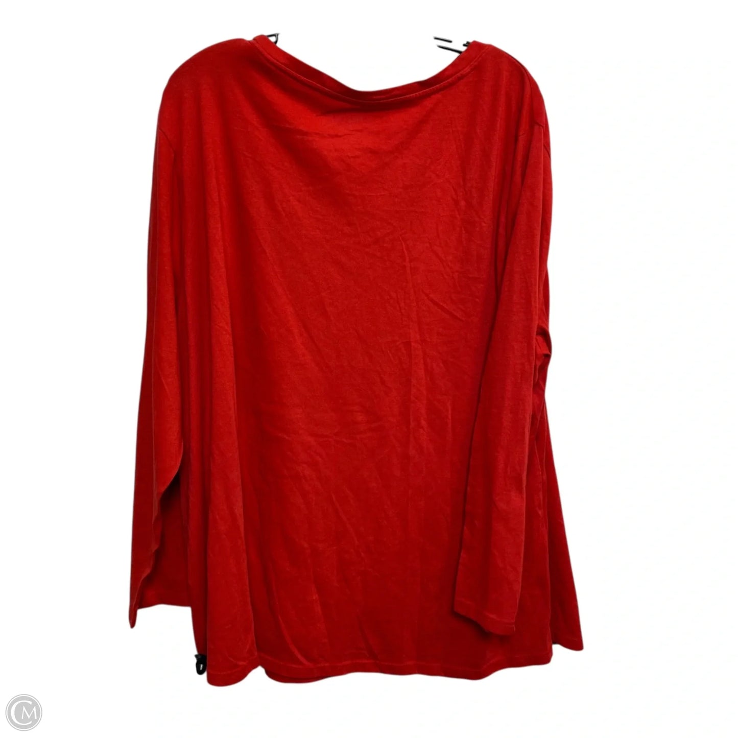 Top Long Sleeve Basic By Terra & Sky In Red, Size: 3x
