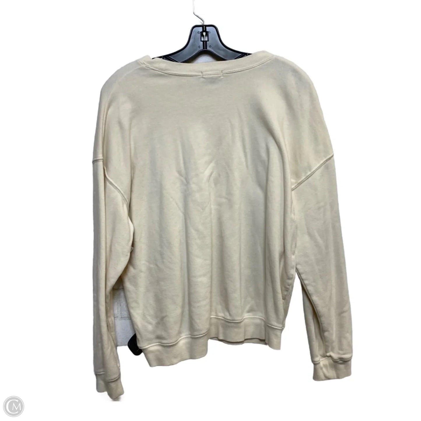 Top Long Sleeve By Originality In Cream, Size: L