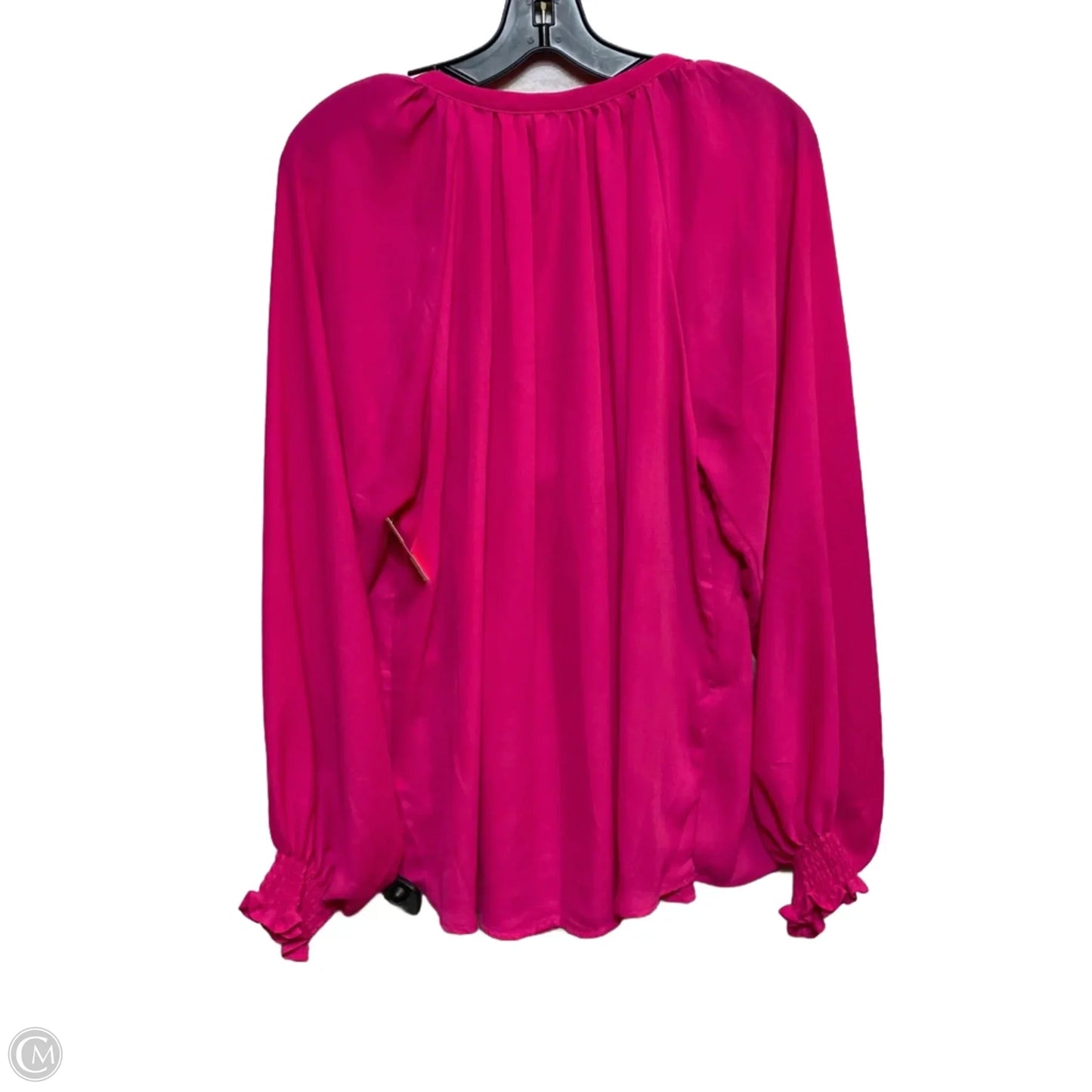 Blouse Long Sleeve By Cmf In Pink, Size: Xl
