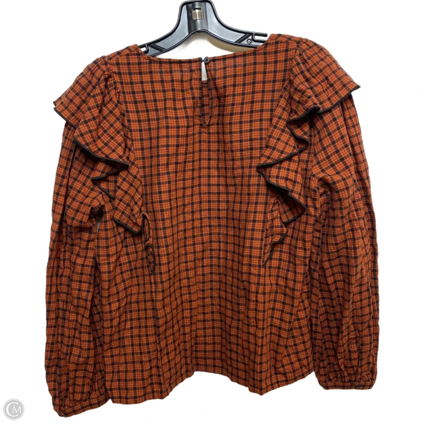 Top Long Sleeve By Madewell In Brown, Size: L