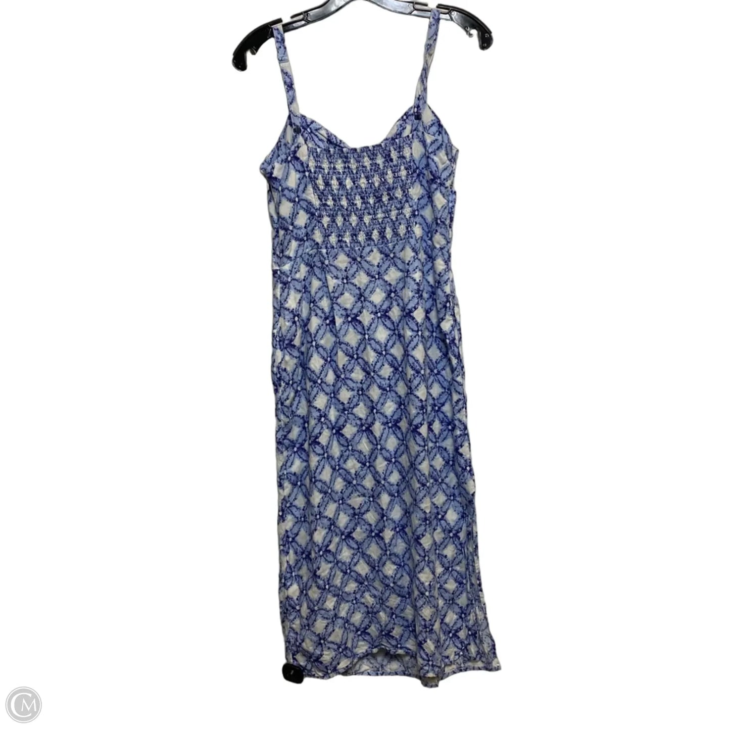 Dress Casual Midi By International Concepts In Blue & White, Size: S