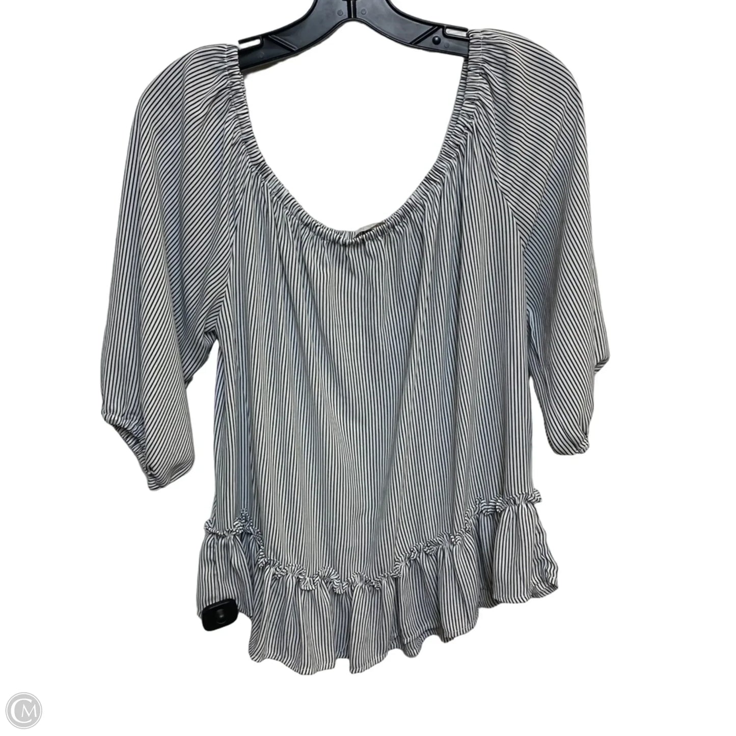 Top Short Sleeve By Lila Rose In Black & White, Size: M