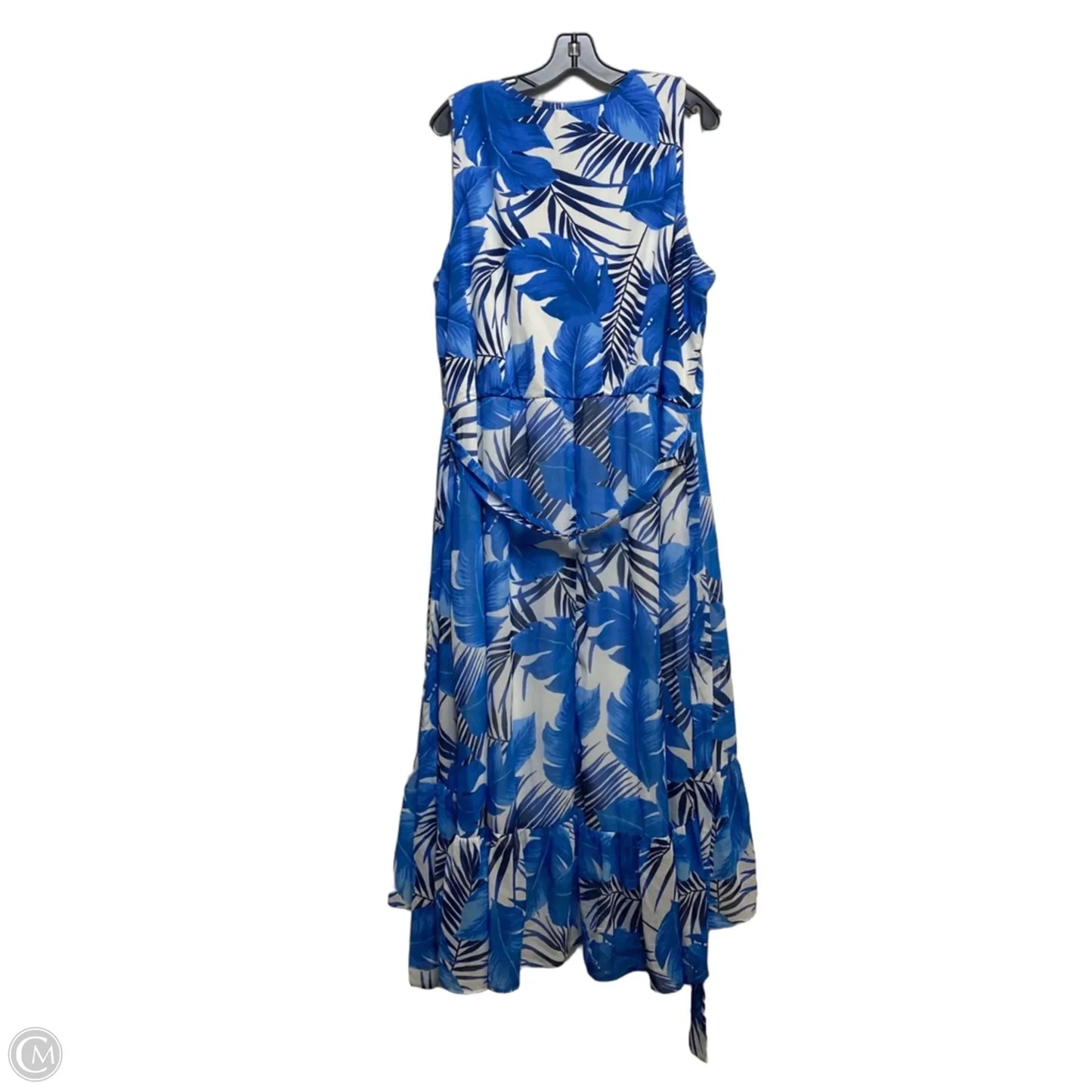 Dress Casual Maxi By Lane Bryant In Blue & White, Size: 3x