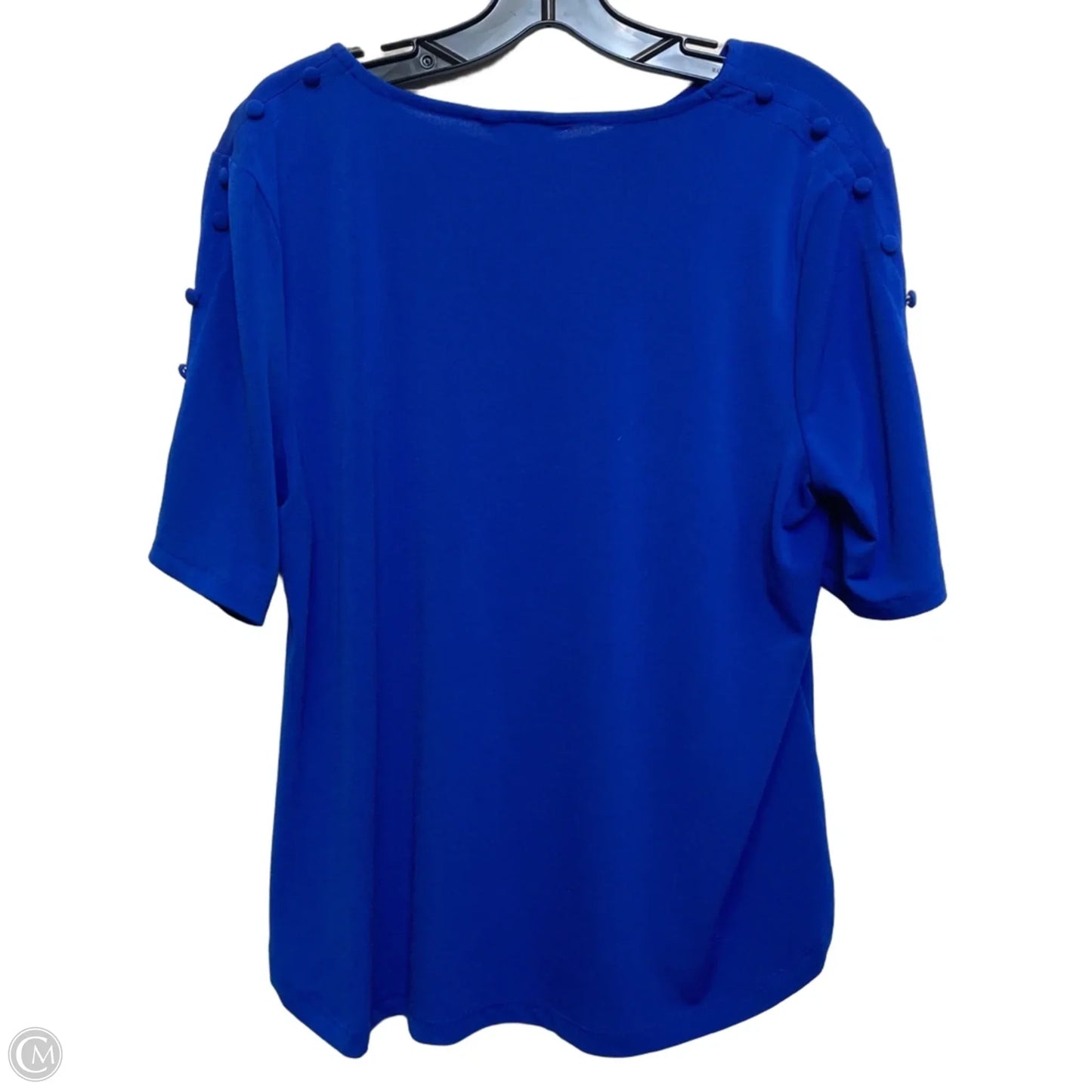 Top Short Sleeve By Liz Claiborne In Blue, Size: L