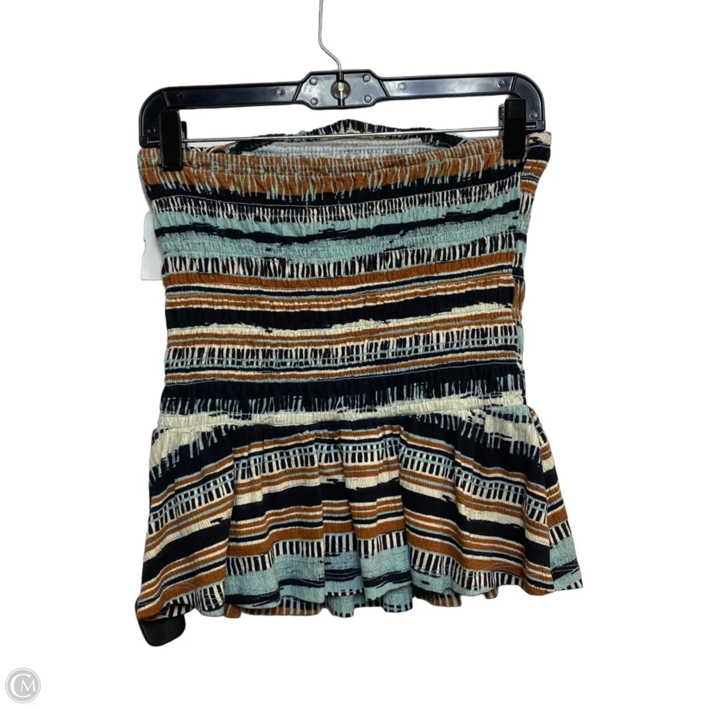 Top Sleeveless By Porridge In Blue & Brown, Size: S