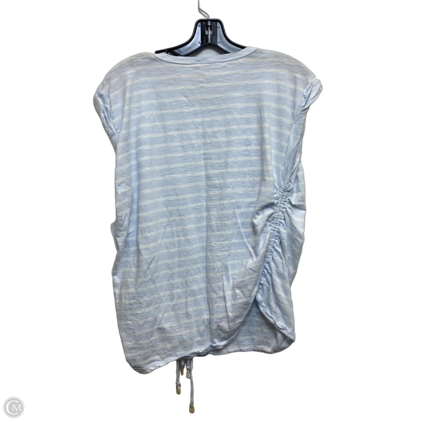 Top Sleeveless By Cato In Blue & White, Size: Xl
