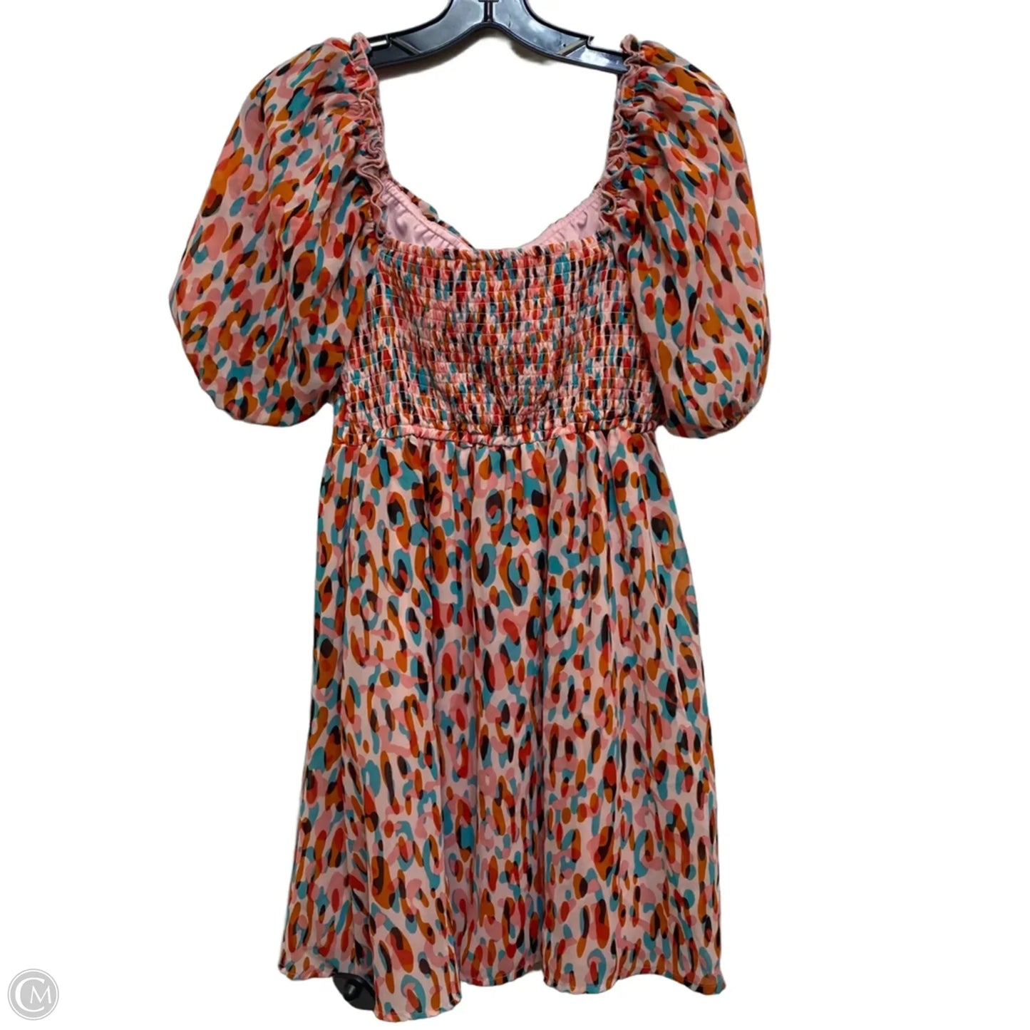 Dress Casual Short By Jessica Simpson In Orange & Pink, Size: M