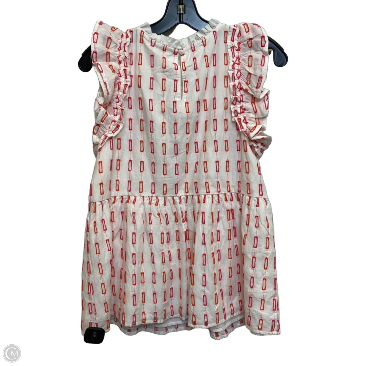 Top Sleeveless By Crown And Ivy In Pink & White, Size: S