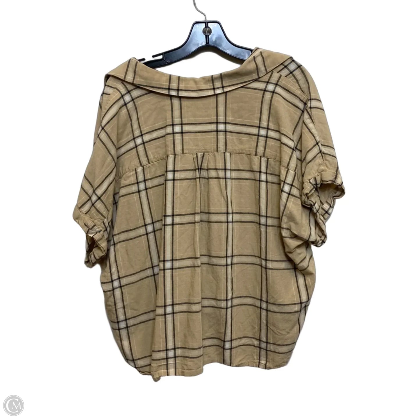 Top Short Sleeve By Levis In Tan, Size: L
