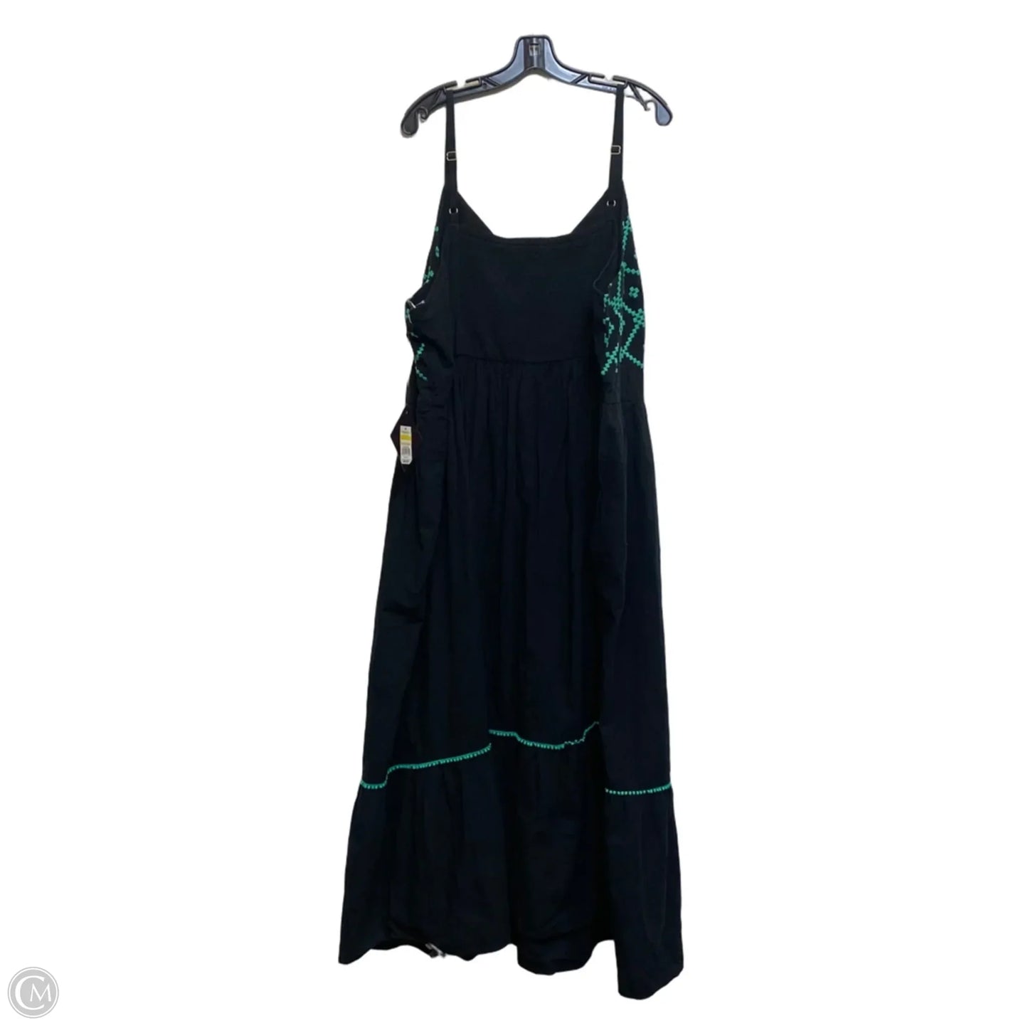 Dress Casual Maxi By Ava & Viv In Black & Green, Size: 4x