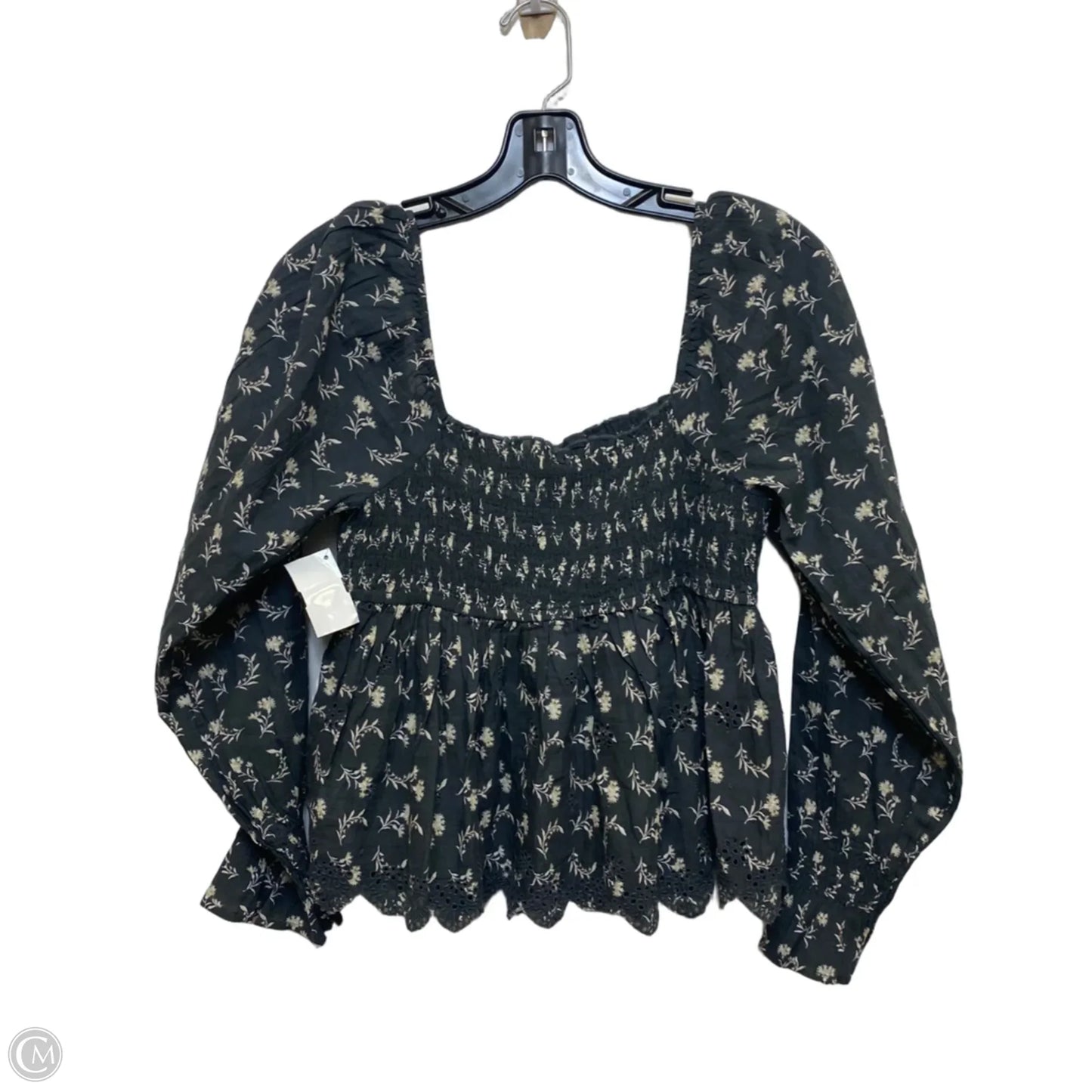 Top Long Sleeve By American Eagle In Grey, Size: M