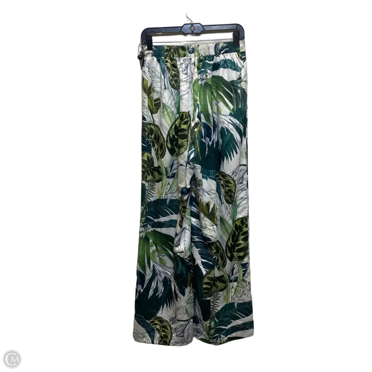 Pants Wide Leg By Peach In Green & White, Size: M