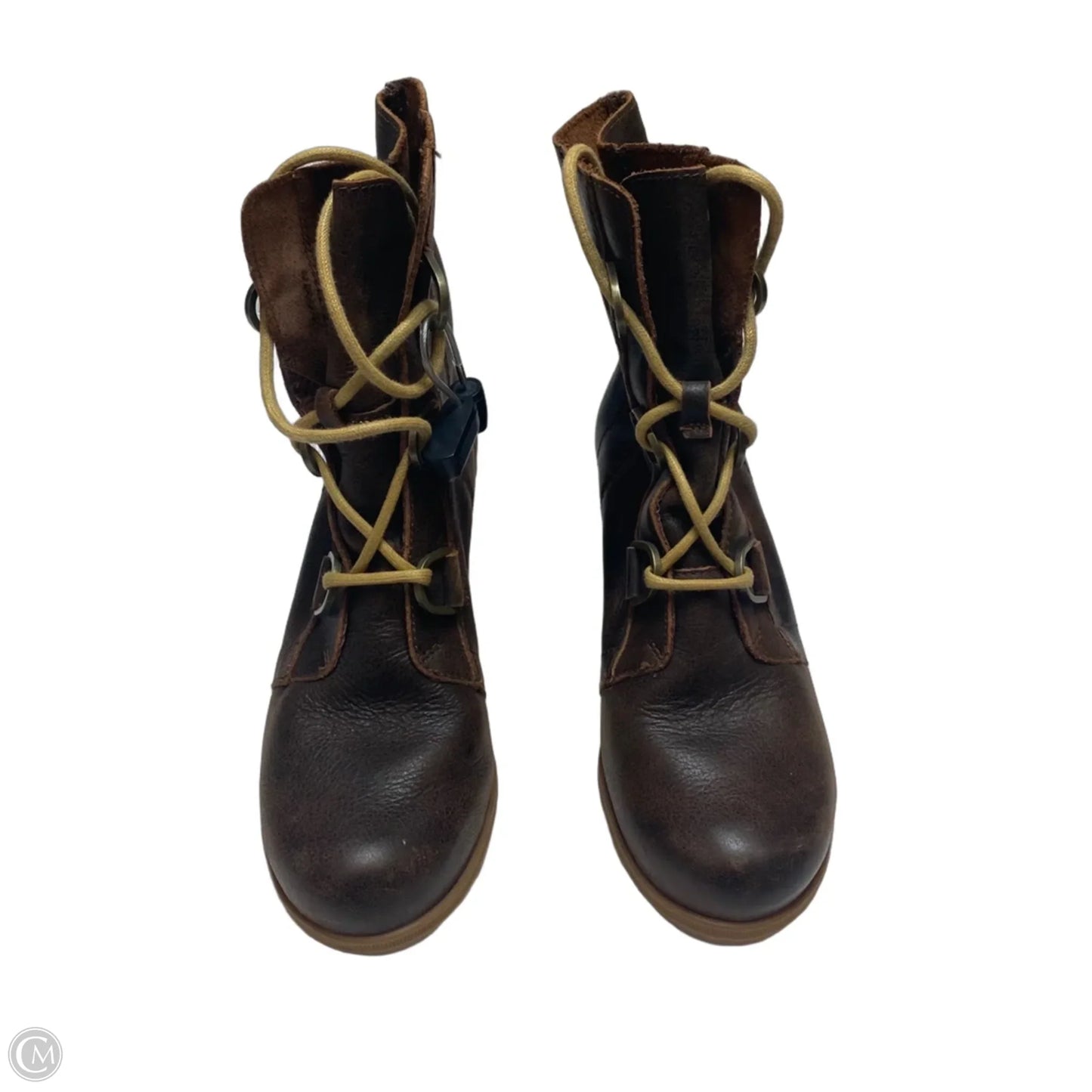 Boots Ankle Heels By Sorel In Brown, Size: 9