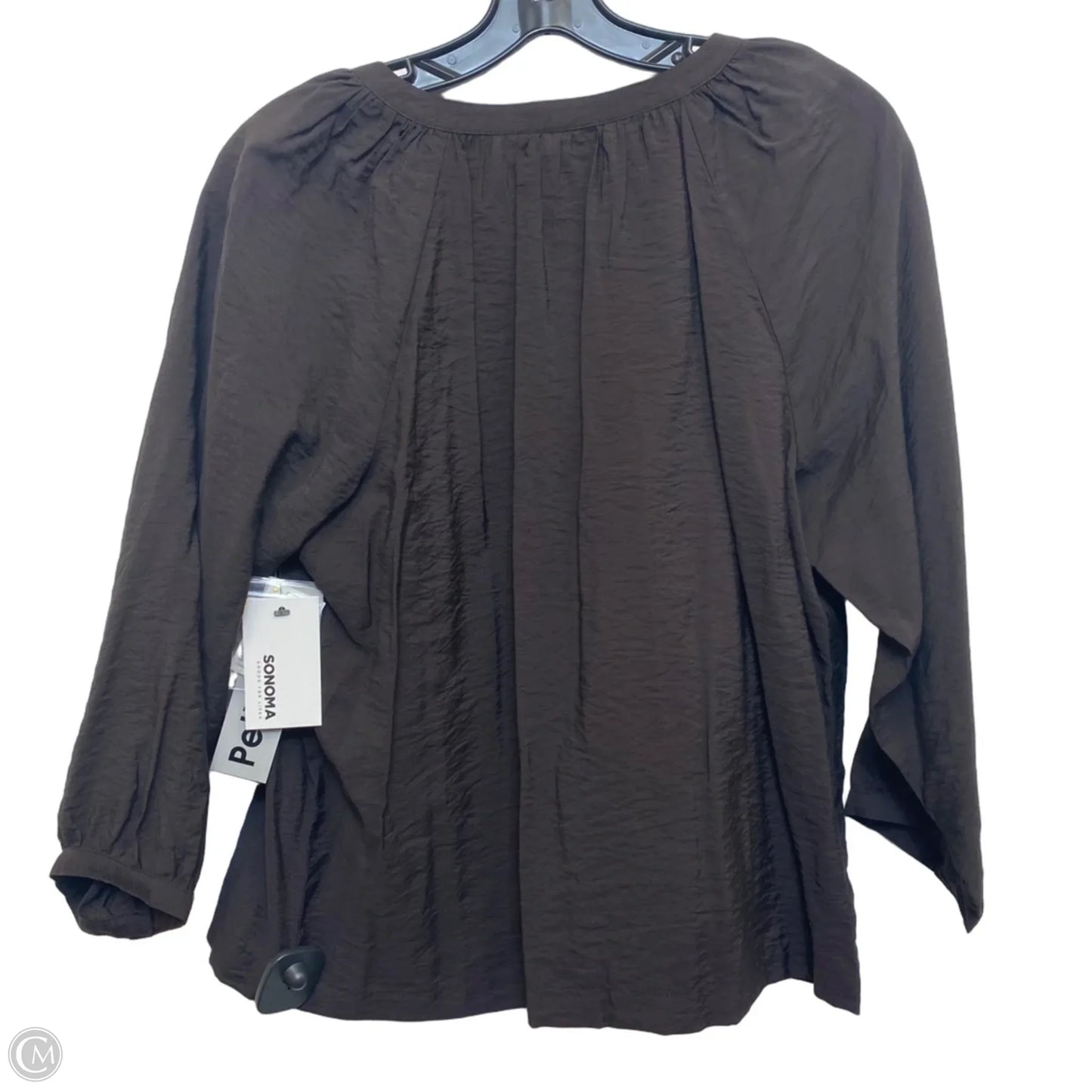 Top Long Sleeve By Sonoma In Brown, Size: Lp