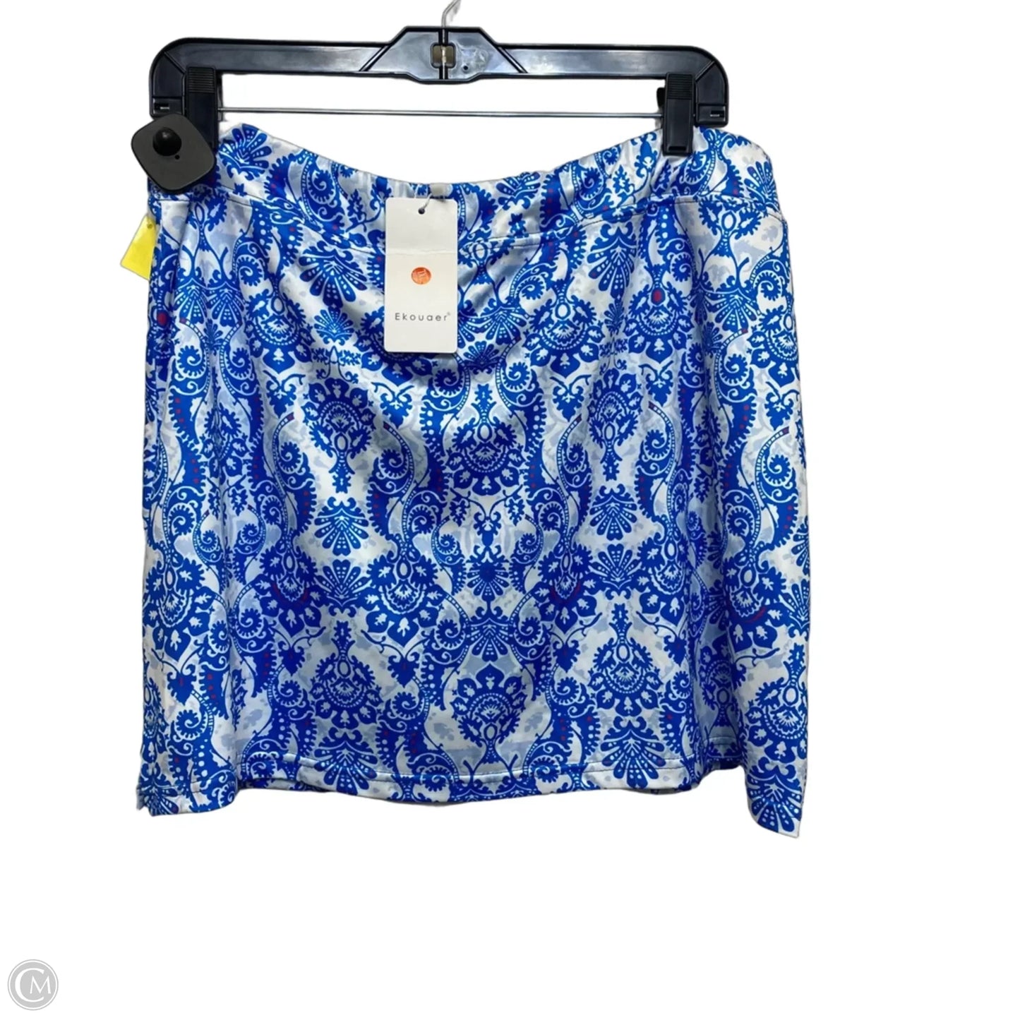 Athletic Skort By Ekouaer In Blue & White, Size: Xxl