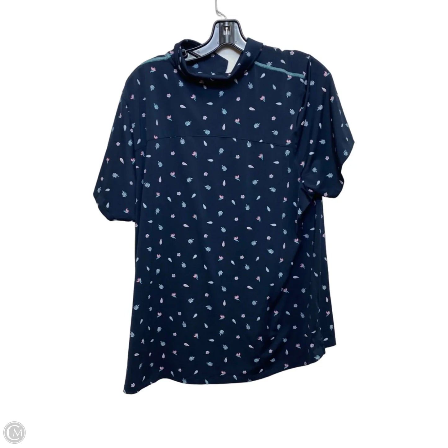 Athletic Top Short Sleeve By Puma In Navy, Size: Xxl