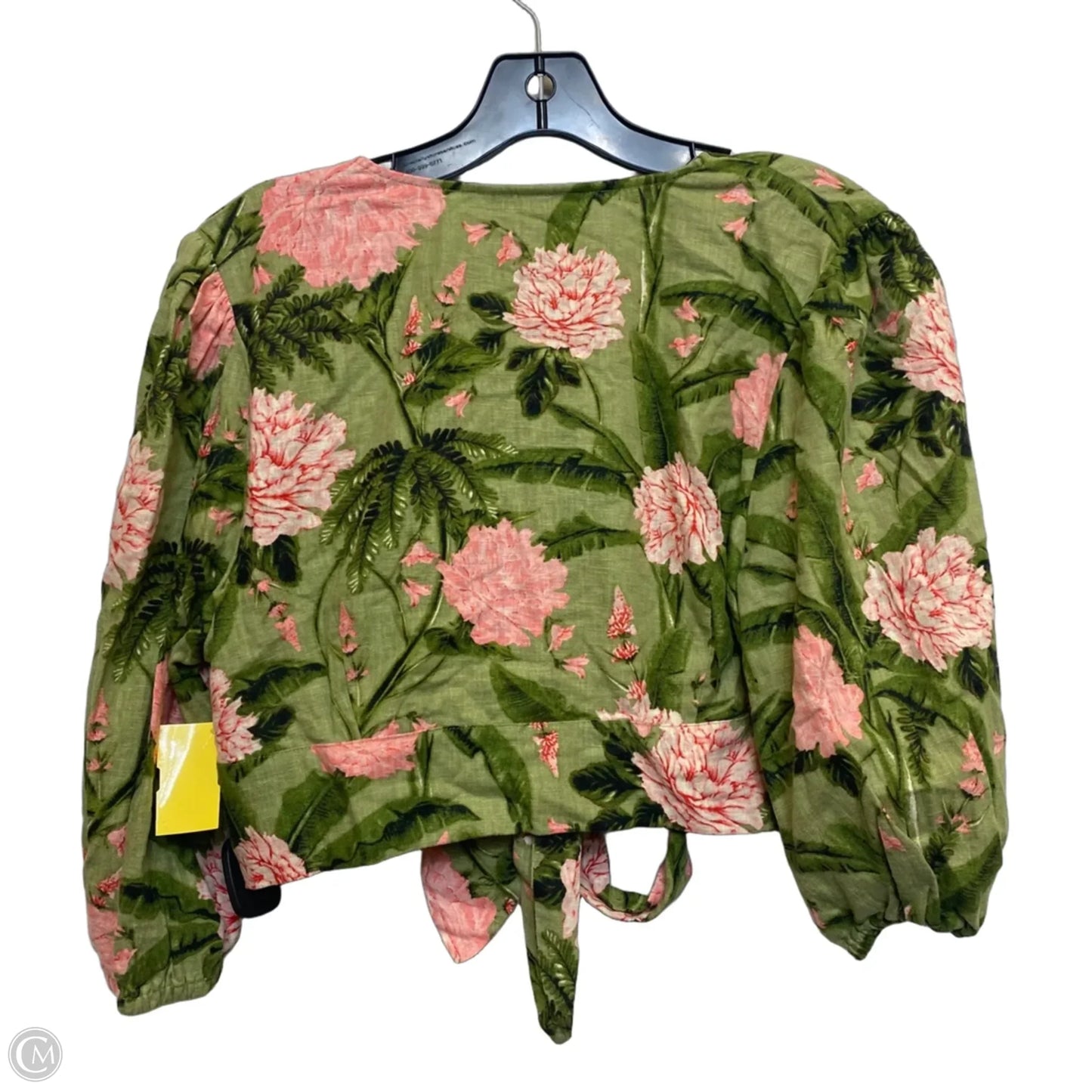Top Short Sleeve By Agua Bendita In Green, Size: L