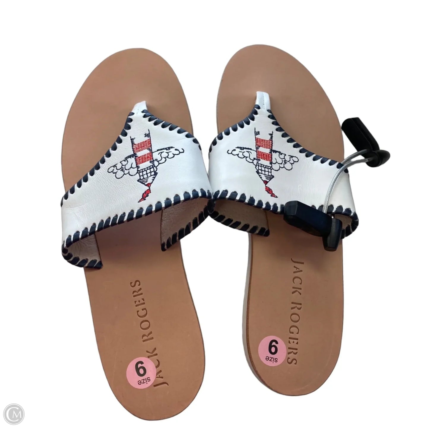 Sandals Designer By Jack Rogers In White, Size: 9
