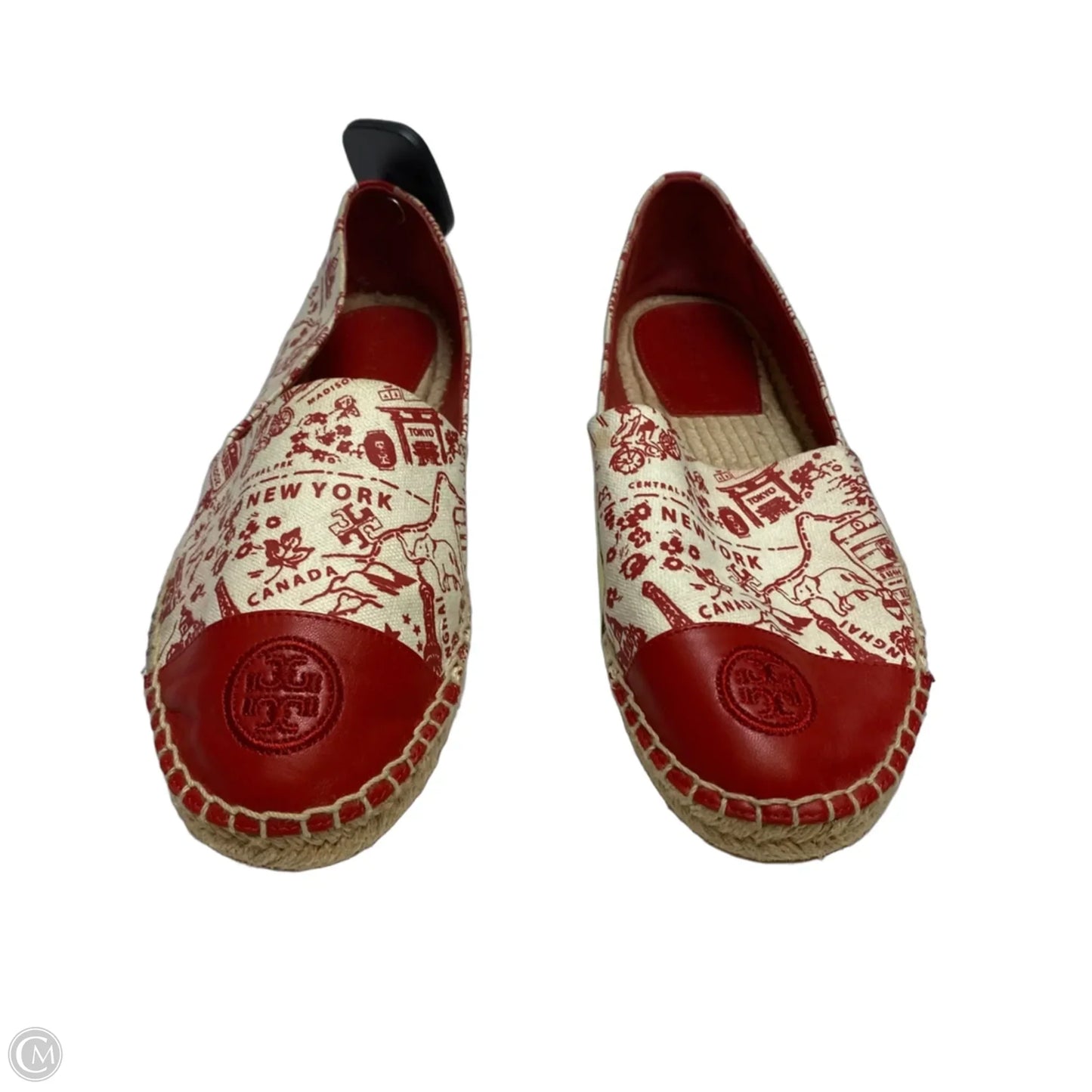 Shoes Designer By Tory Burch In Cream & Red, Size: 8