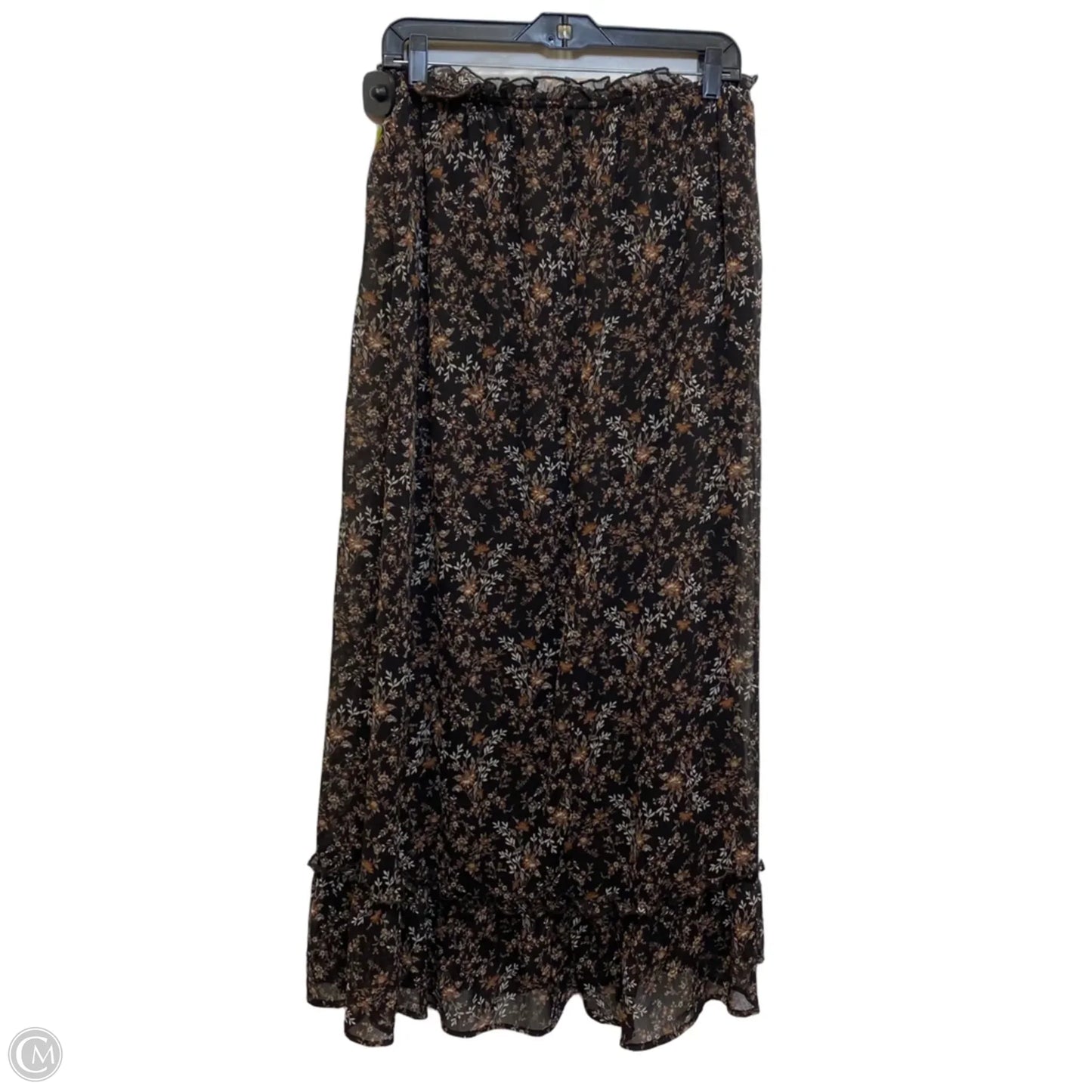 Skirt Maxi By Thirty Thirty In Black & Brown, Size: L