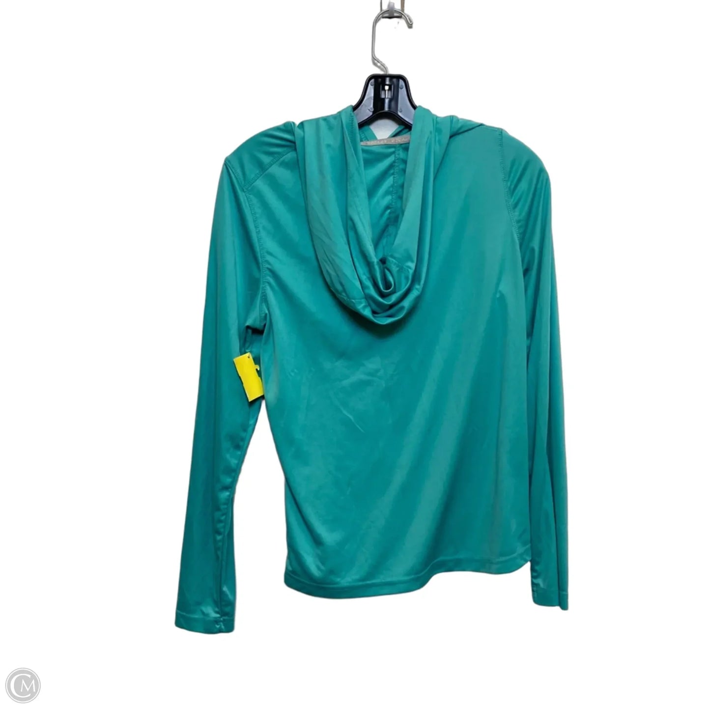 Athletic Top Long Sleeve Hoodie By Spyder In Green, Size: M
