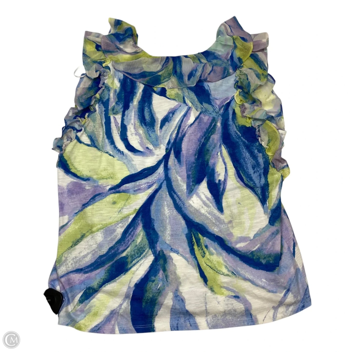 Top Sleeveless By Cupio In Blue & Green, Size: M