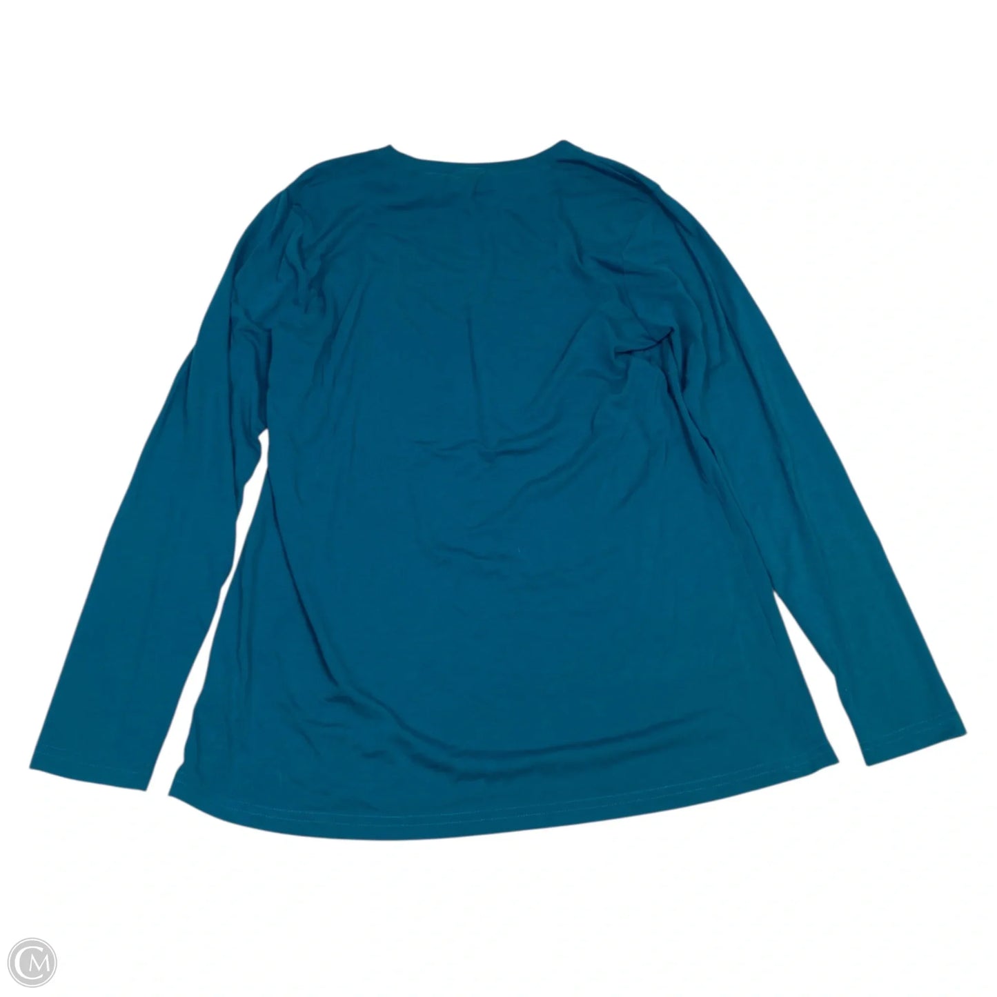 Athletic Top Long Sleeve Crewneck By Gym Shark In Blue, Size: M