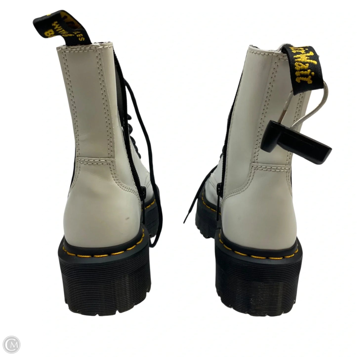Boots Ankle Heels By Dr Martens In White, Size: 6